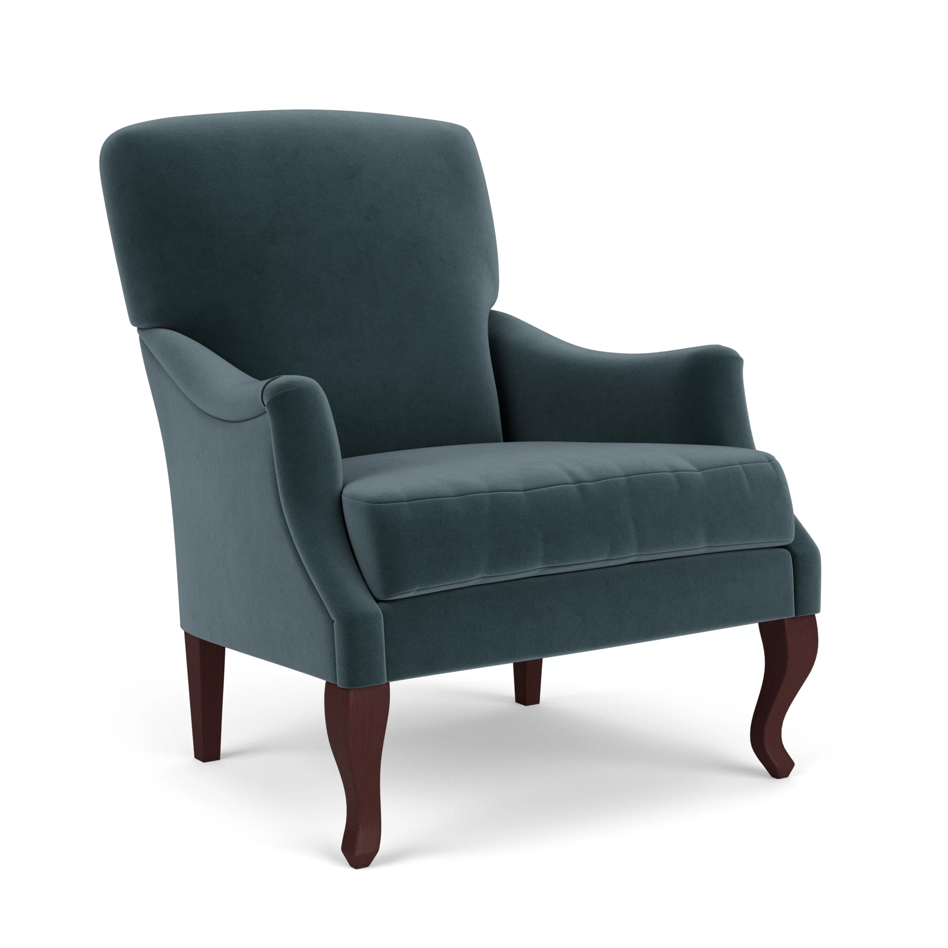 Elsie Armchair in Matt Velvet - Night Sky with Light legs