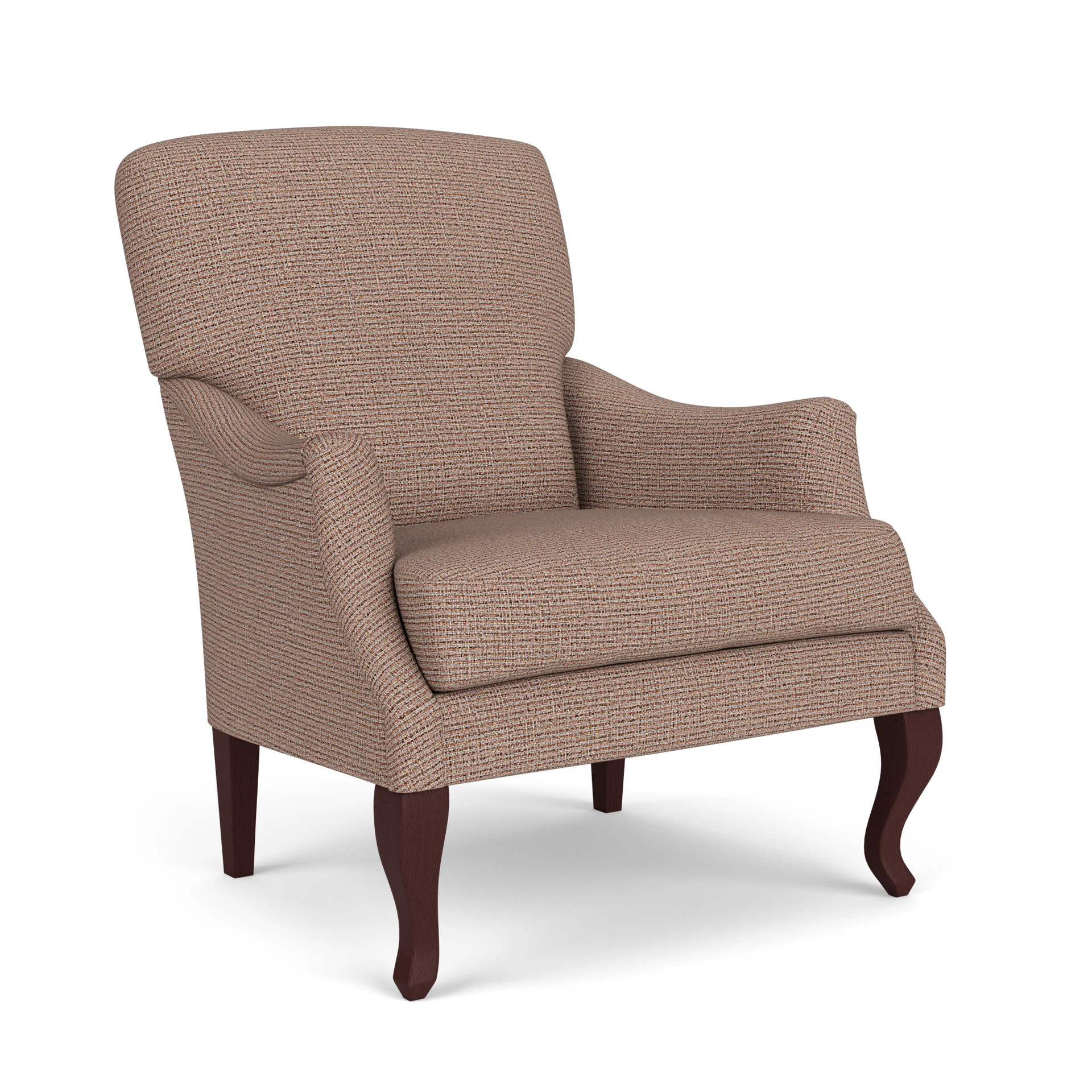 Elsie Armchair in Textured Weave - Autumn Mix with Light legs