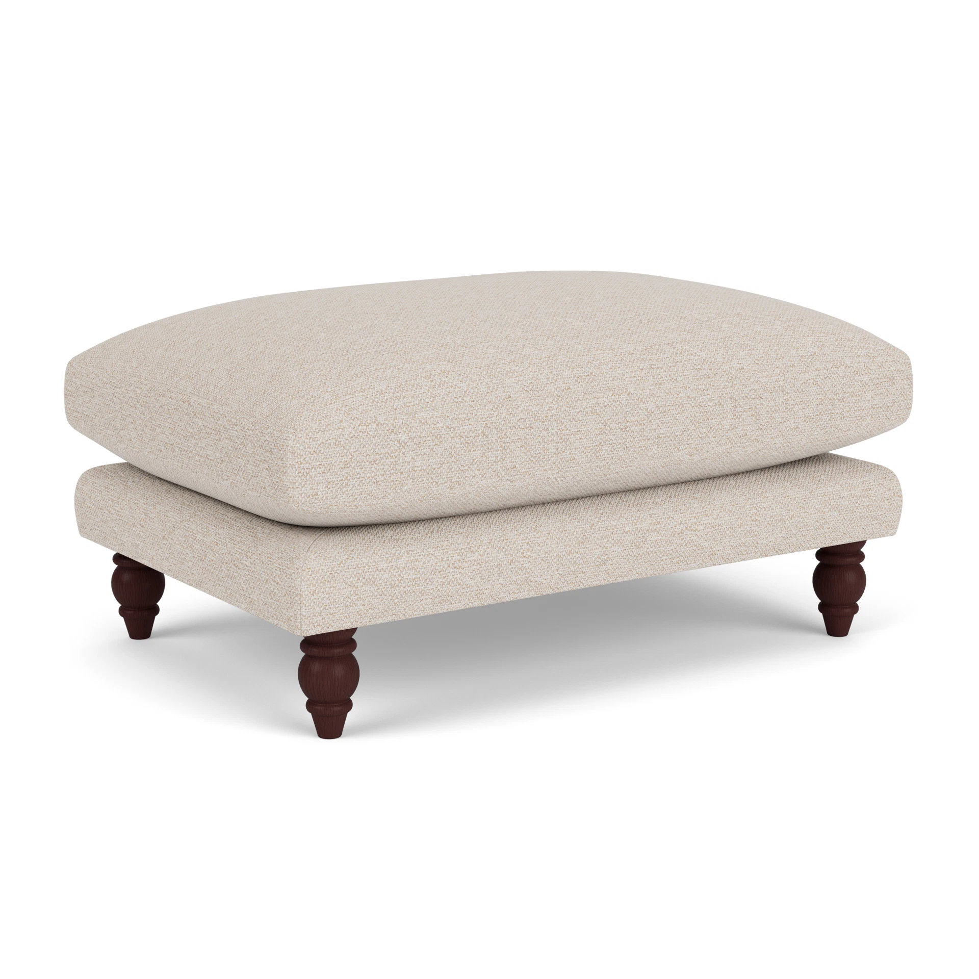 Emily Foot Stool in House Weave - Natural with Light legs