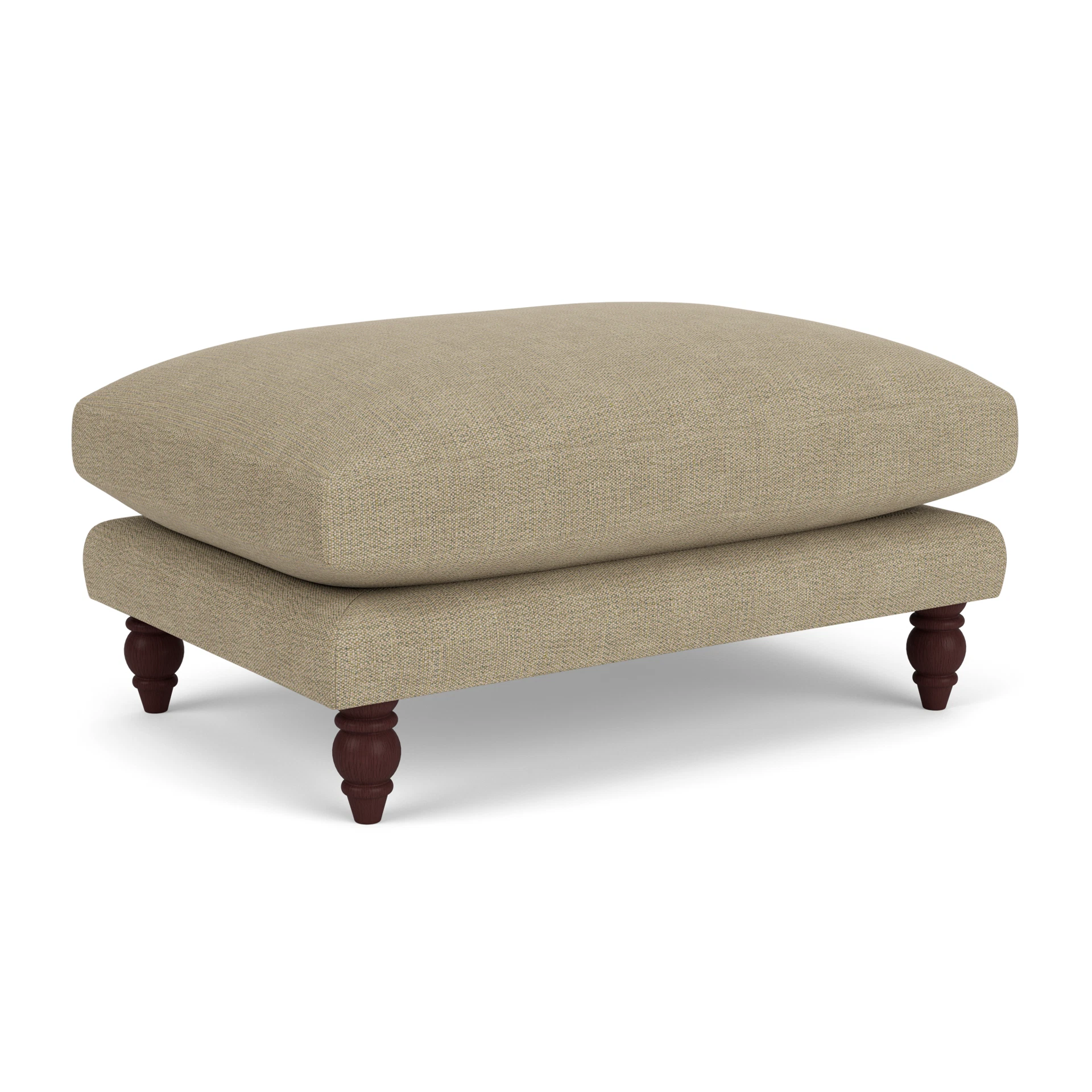 Emily Foot Stool in Rustic Weave - Apple with Light legs