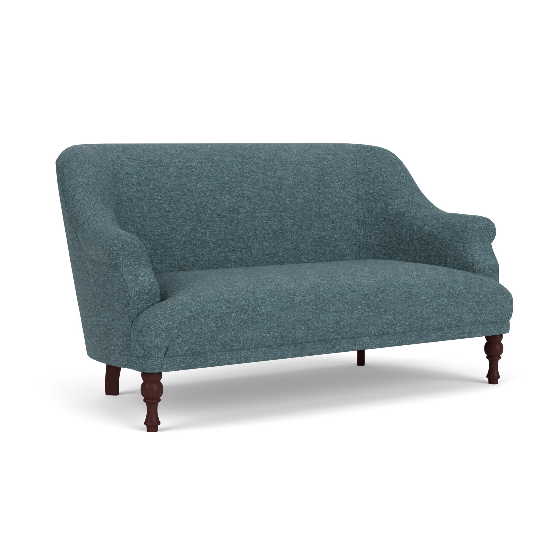 Everett 2 Seater Sofa in Aquaclean Oxford - Lake Marl with Light legs
