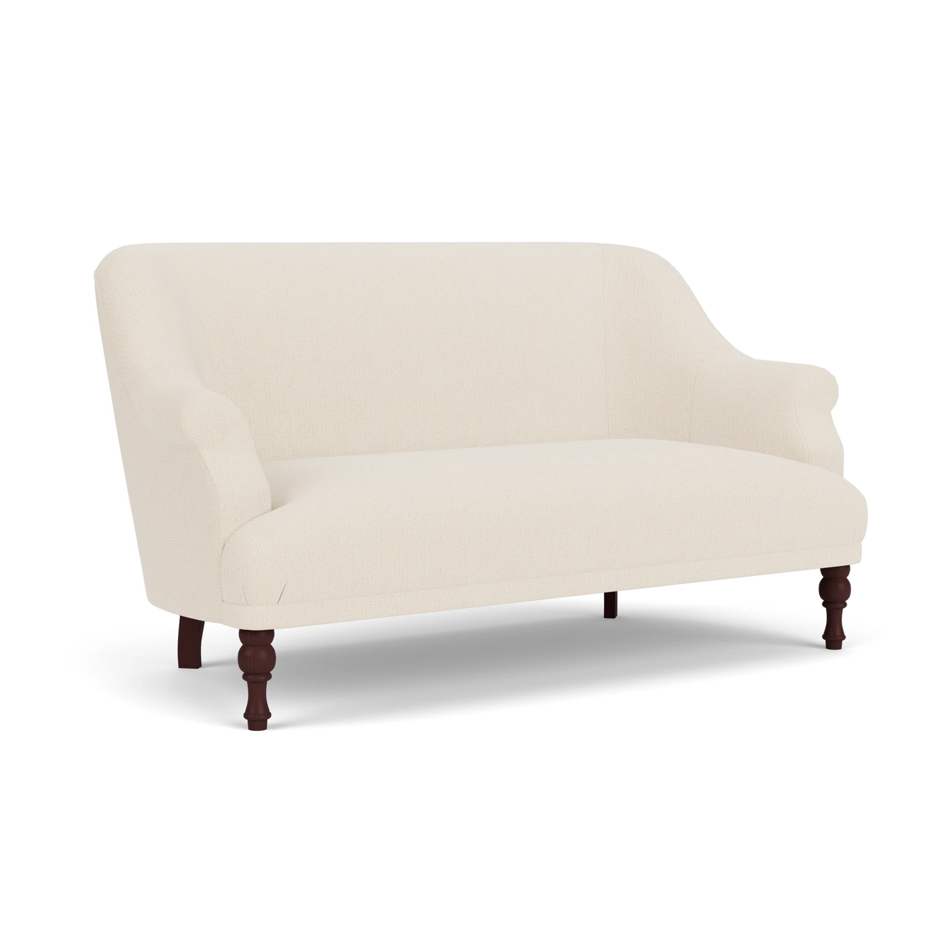 Everett 2 Seater Sofa in House Weave - Cream with Light legs