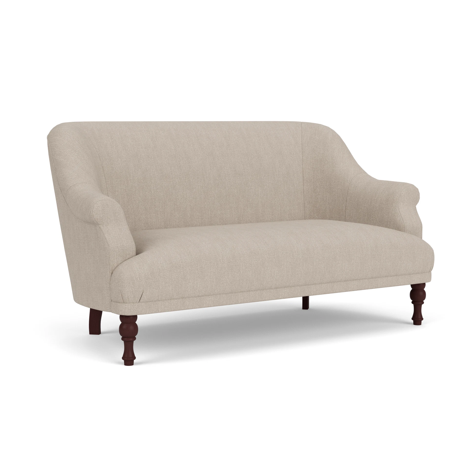 Everett 2 Seater Sofa in Luxury Italian Linen - Natural with Light legs