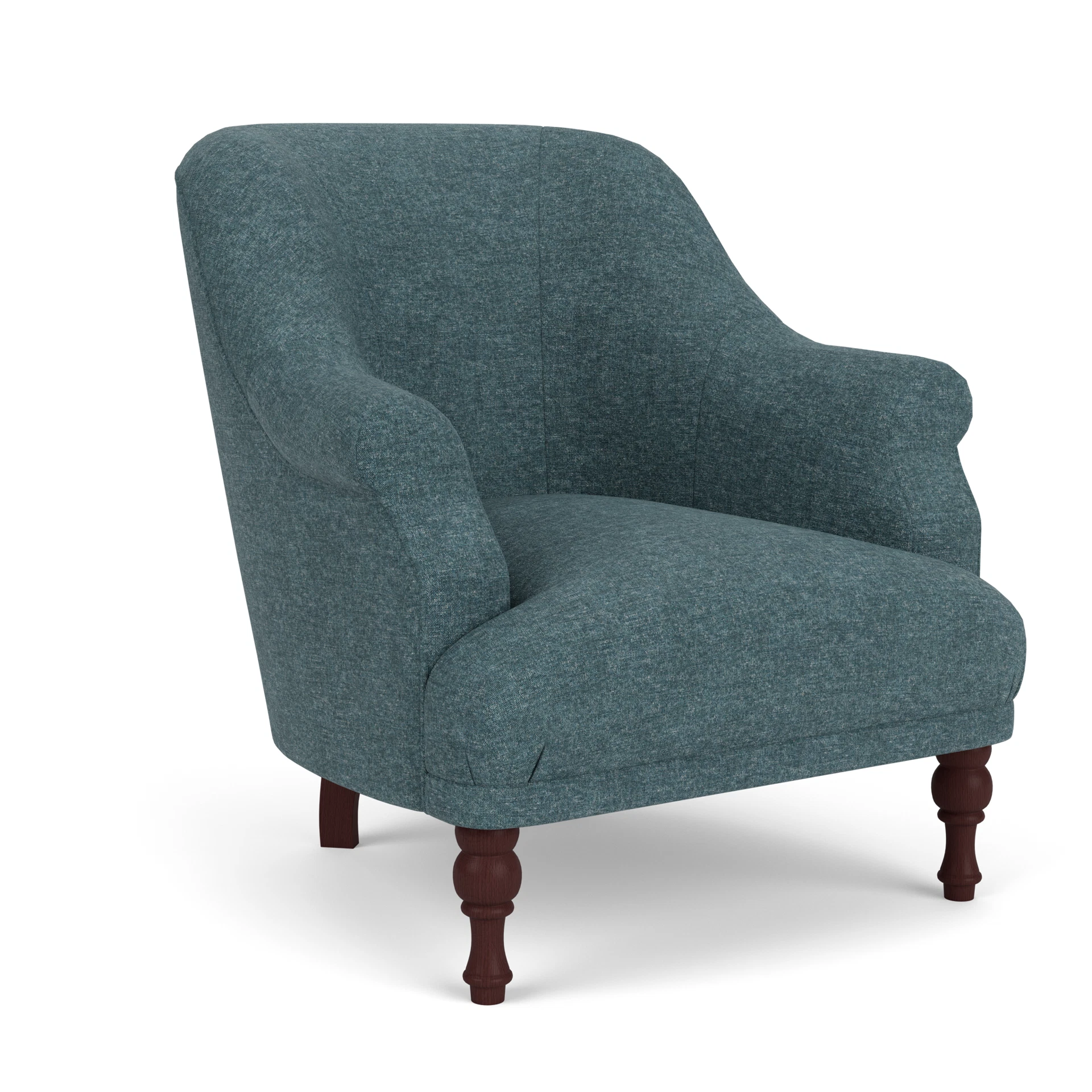 Everett Armchair in Aquaclean Oxford - Lake Marl with Light legs