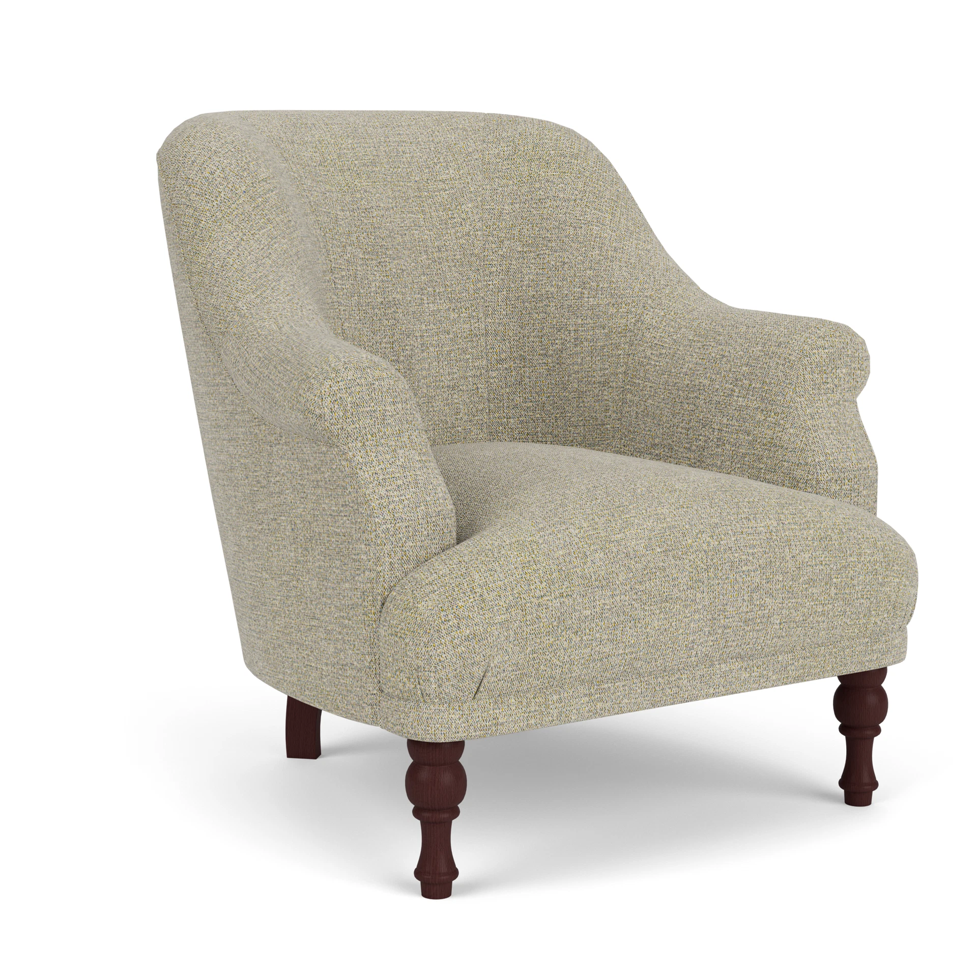 Everett Armchair in Aquaclean Oxford - Lichen with Light legs