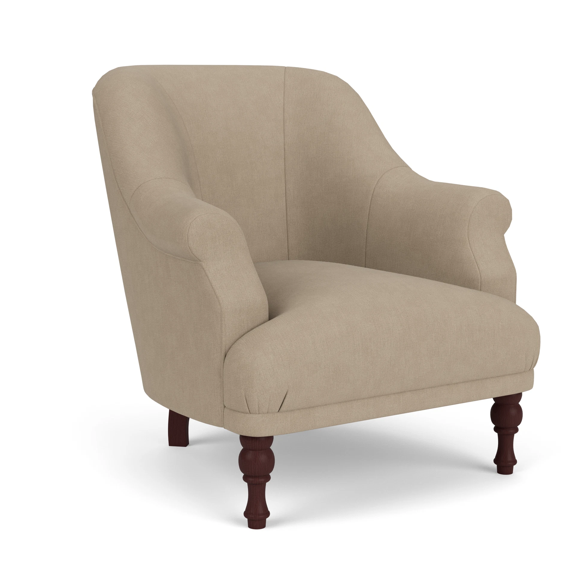 Everett Armchair in House Linen Mix - Natural with Light legs