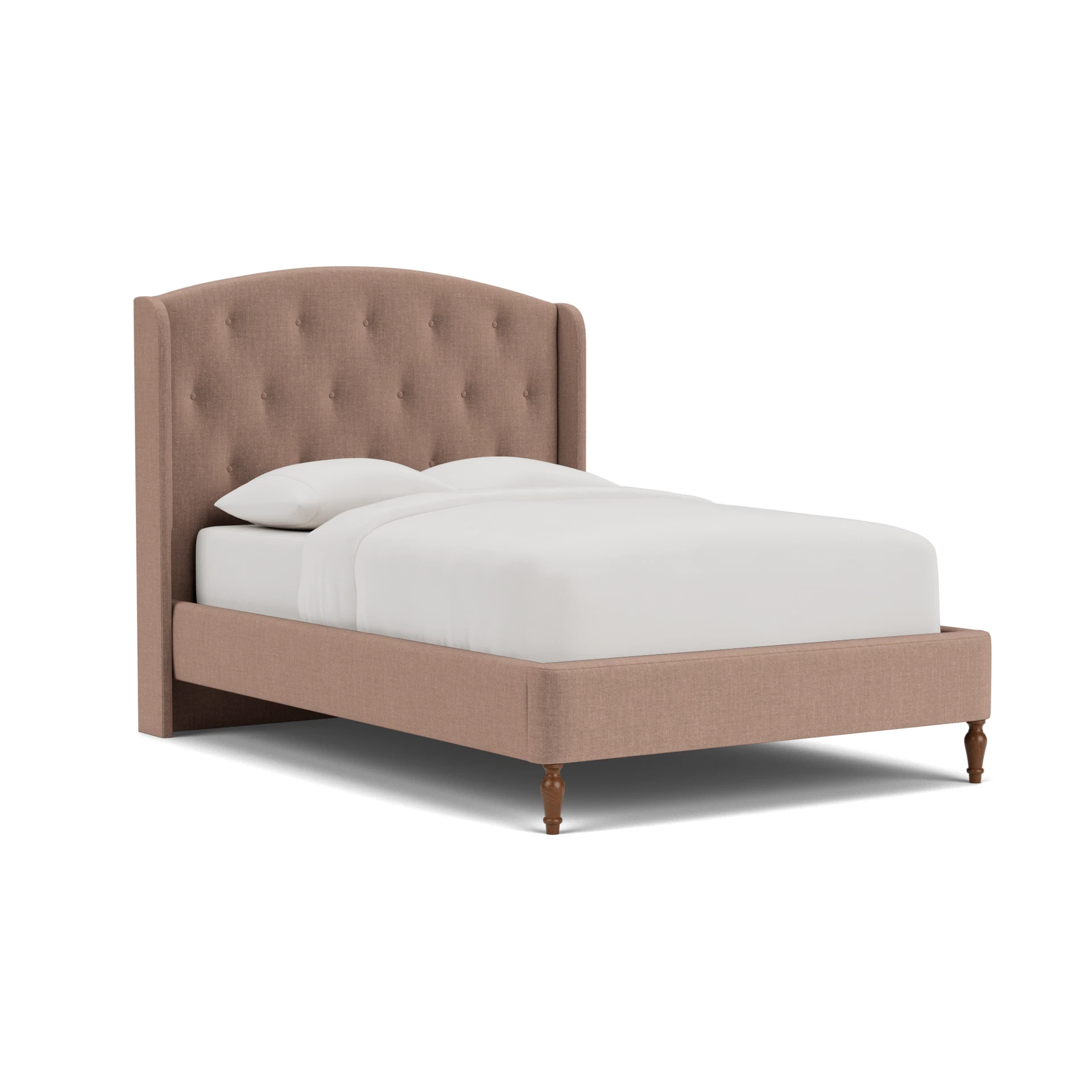 Gilmore Double Classic Bedstead in Eco Chenille - Dusky Rose