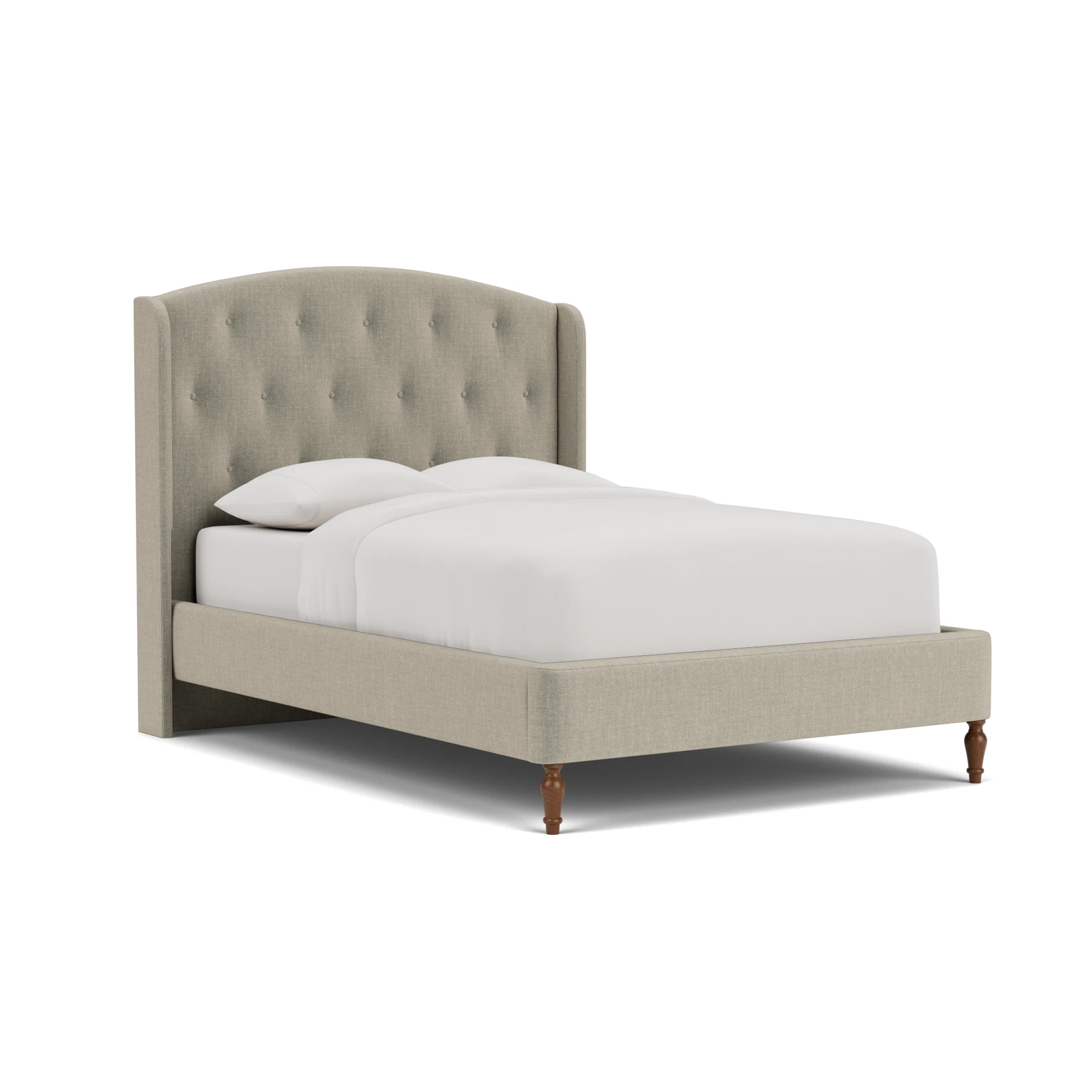 Gilmore Double Classic Bedstead in Eco Chenille - Natural