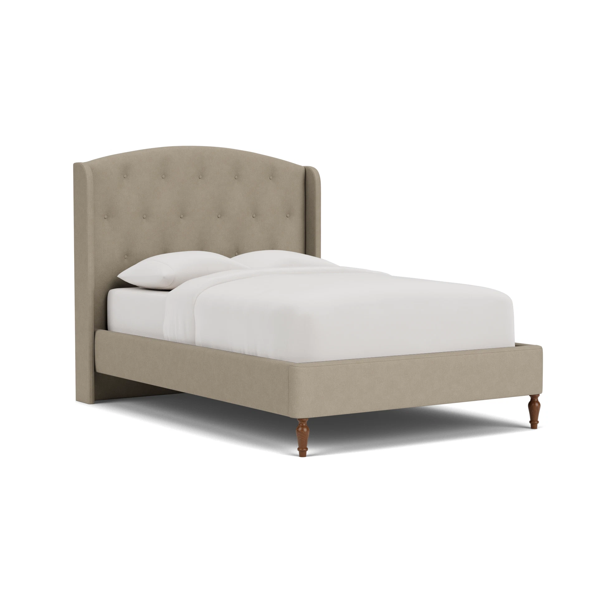 Gilmore Double Classic Bedstead in House Linen Mix - Dove Grey