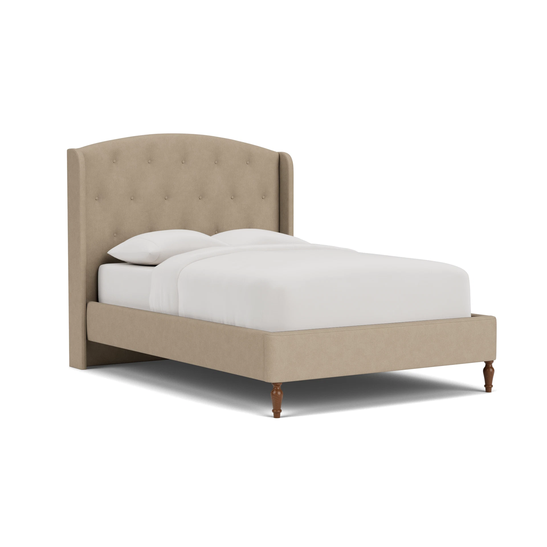 Gilmore Double Classic Bedstead in House Linen Mix - Natural