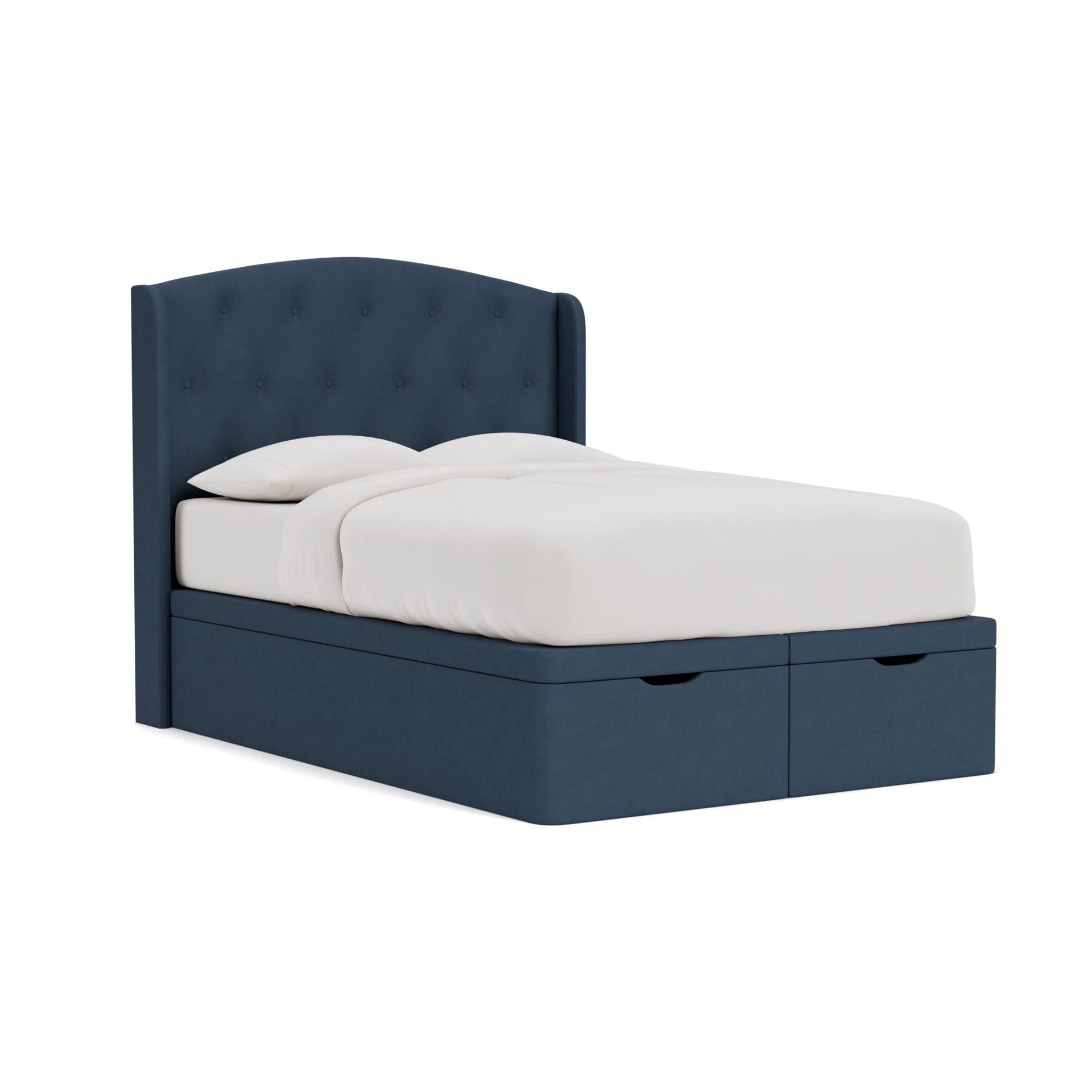 Gilmore Double Ottoman Storage in House Linen Mix - Indigo
