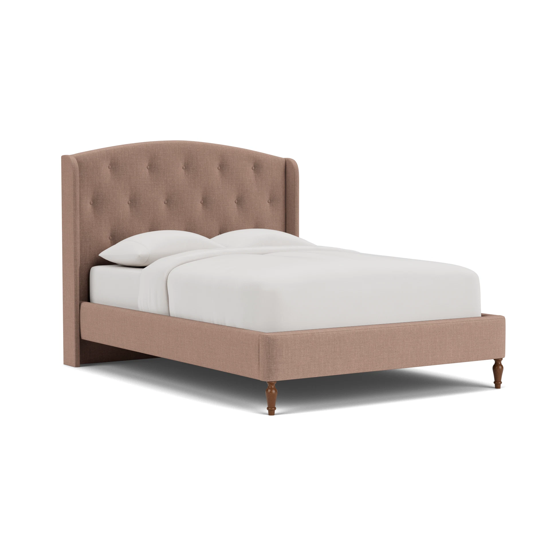 Gilmore King Size Classic Bedstead in Eco Chenille - Dusky Rose