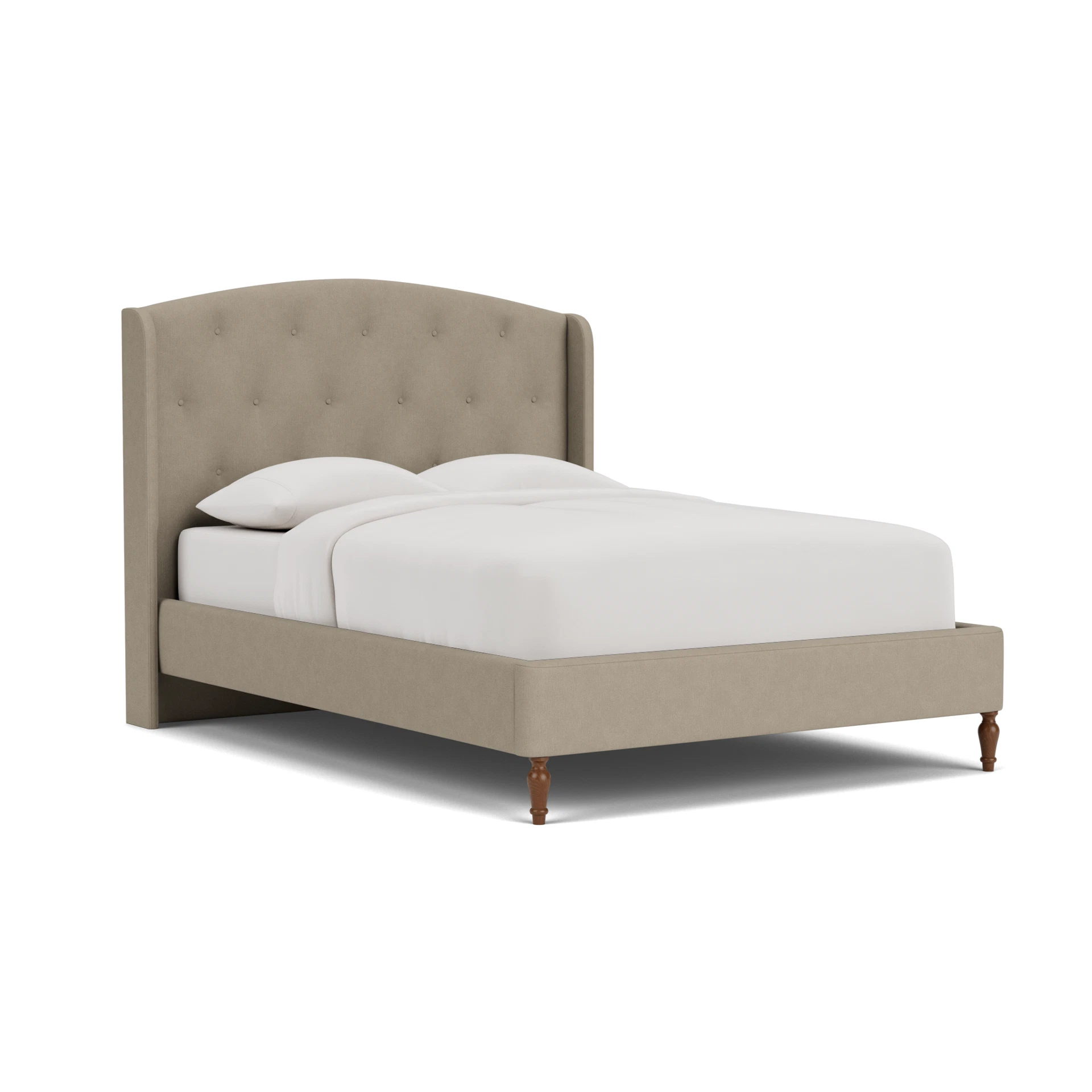 Gilmore King Size Classic Bedstead in House Linen Mix - Dove Grey