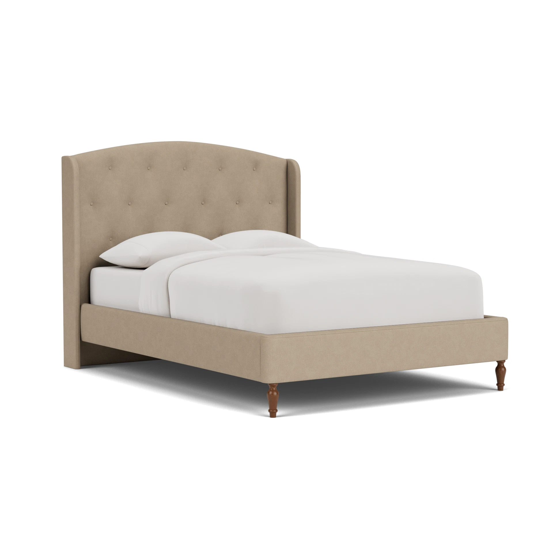 Gilmore King Size Classic Bedstead in House Linen Mix - Natural