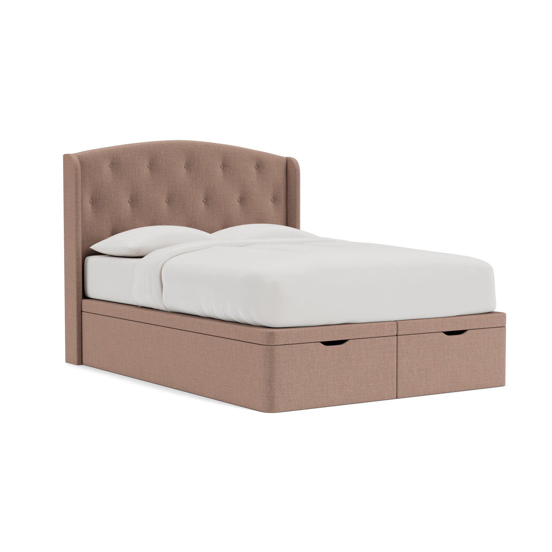 Gilmore King Size Ottoman Storage in Eco Chenille - Dusky Rose