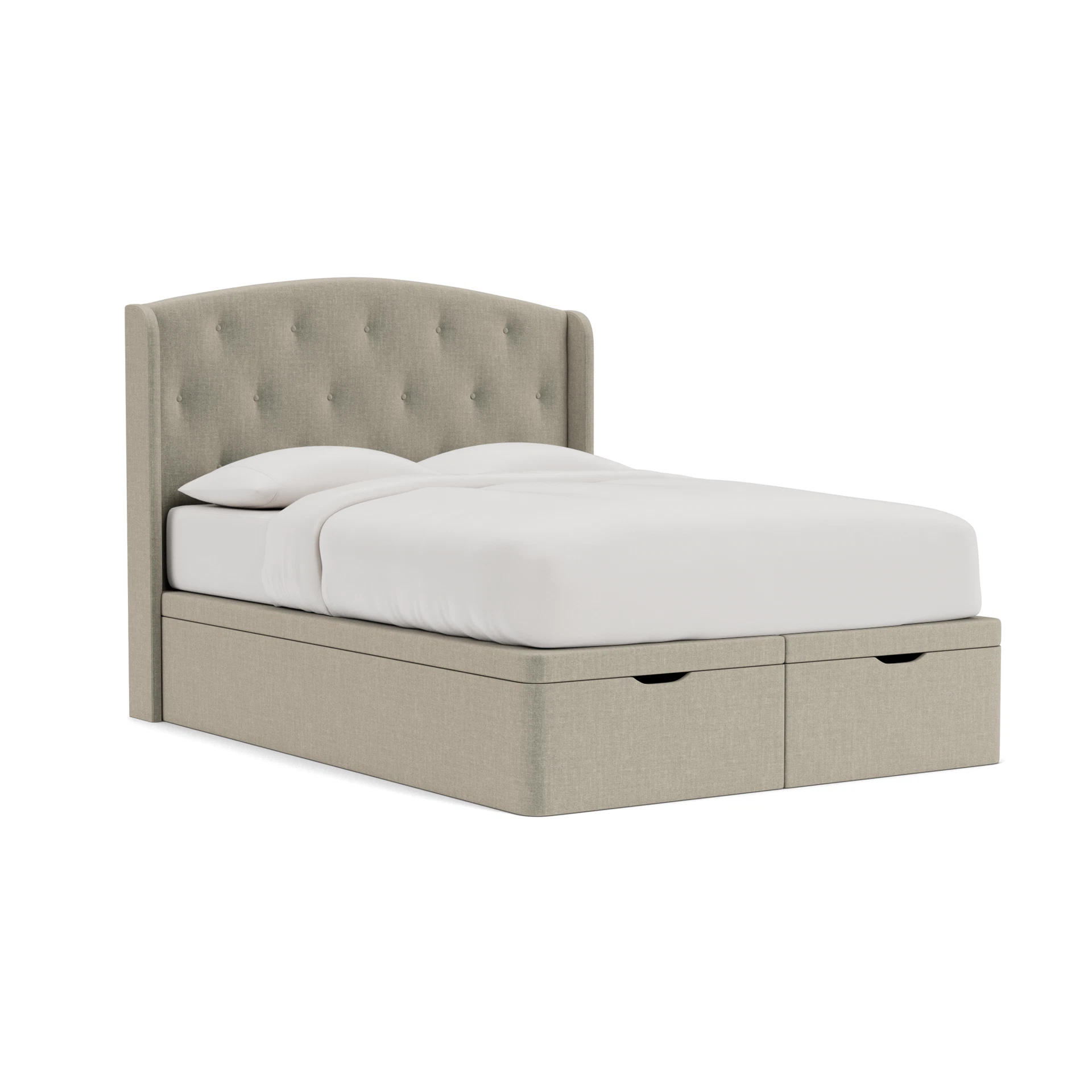 Gilmore King Size Ottoman Storage in Eco Chenille - Natural