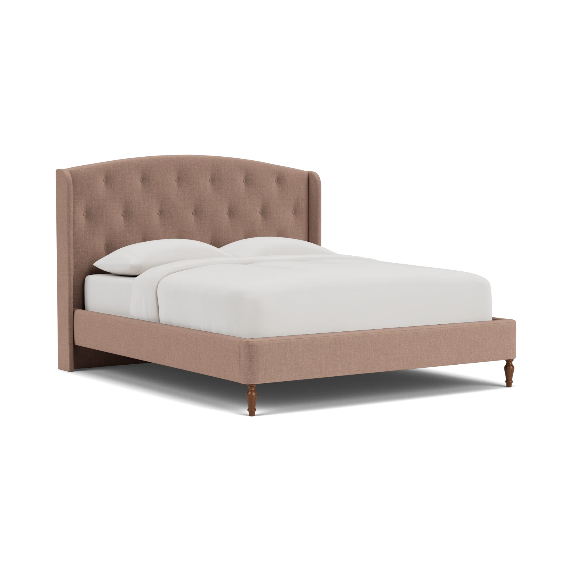 Gilmore Super King Classic Bedstead in Eco Chenille - Dusky Rose