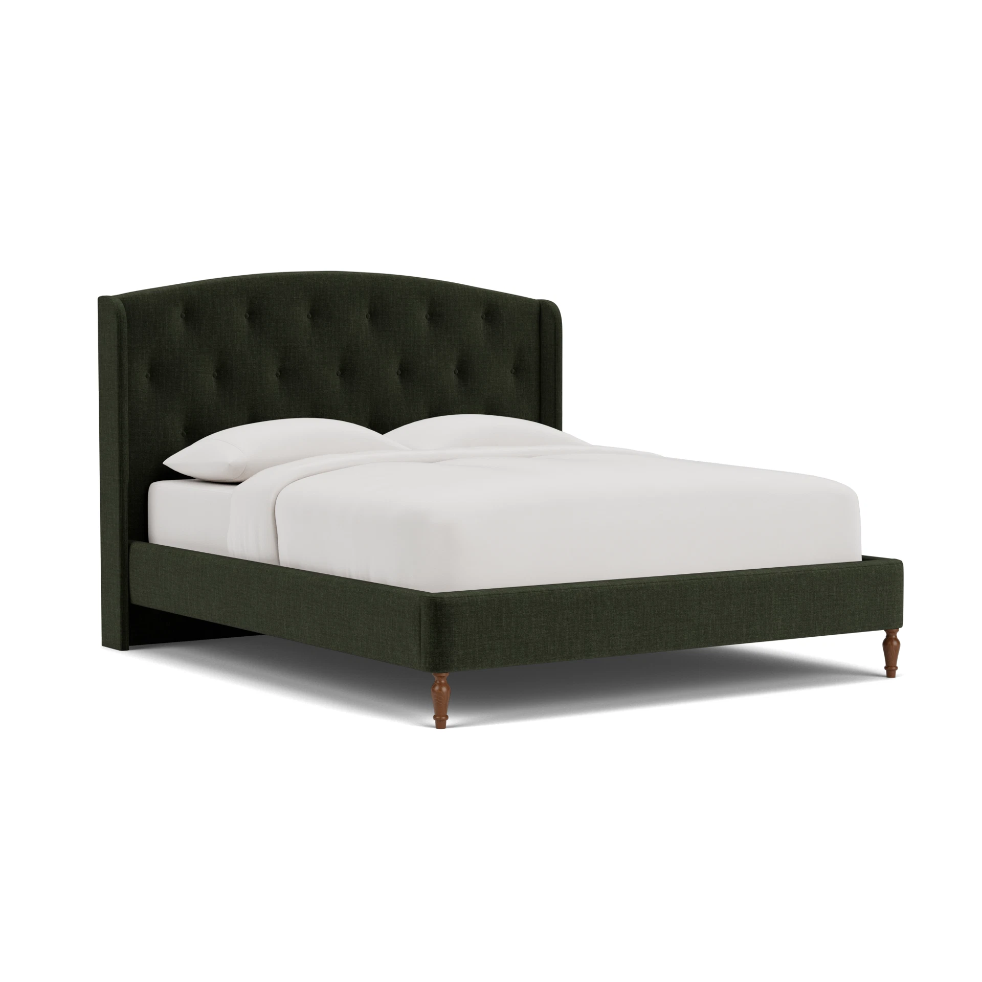Gilmore Super King Classic Bedstead in Eco Chenille - Moss