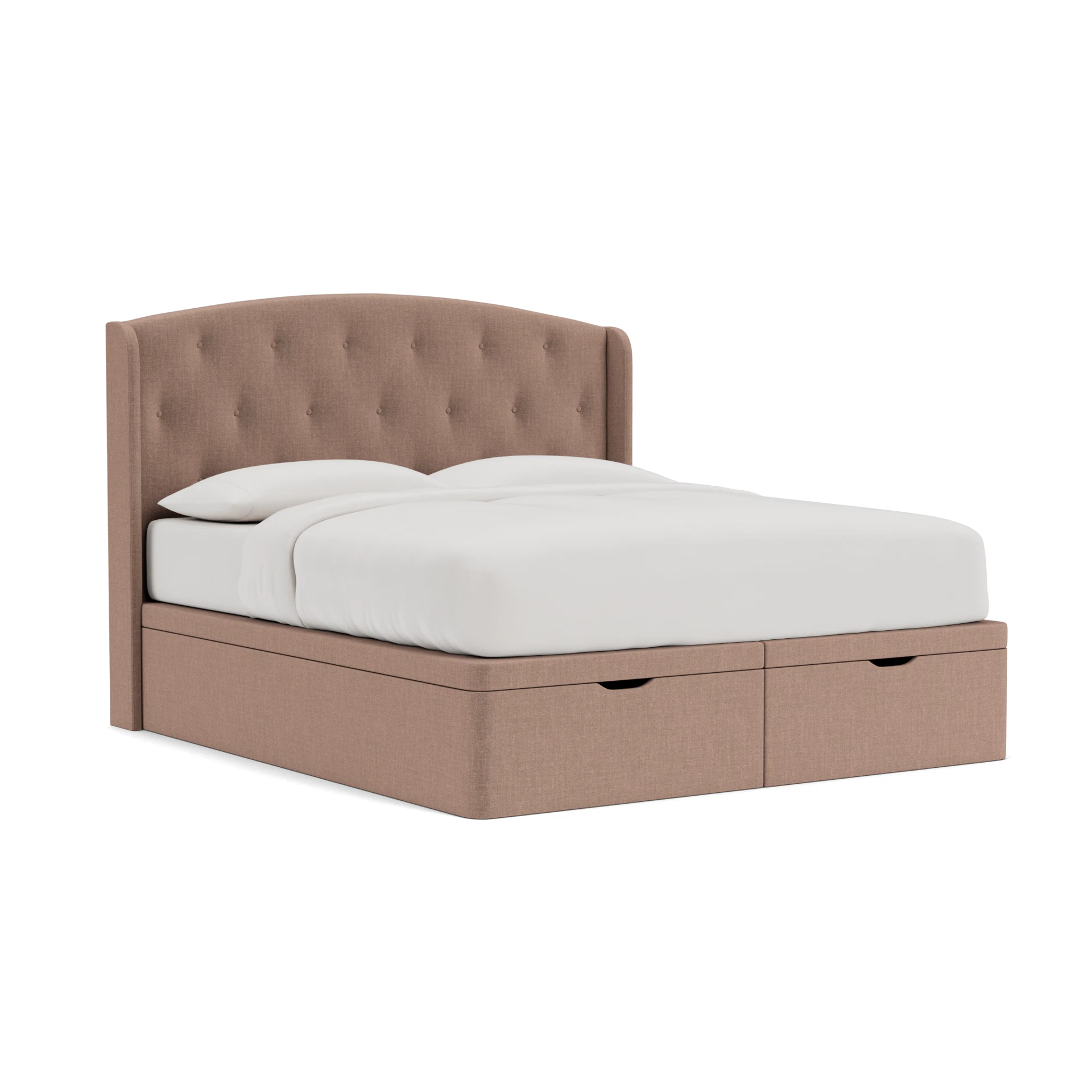 Gilmore Super King Ottoman Storage in Eco Chenille - Dusky Rose