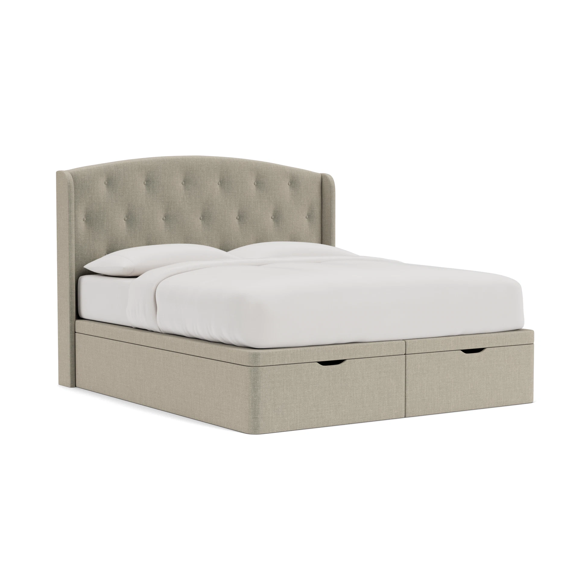 Gilmore Super King Ottoman Storage in Eco Chenille - Natural