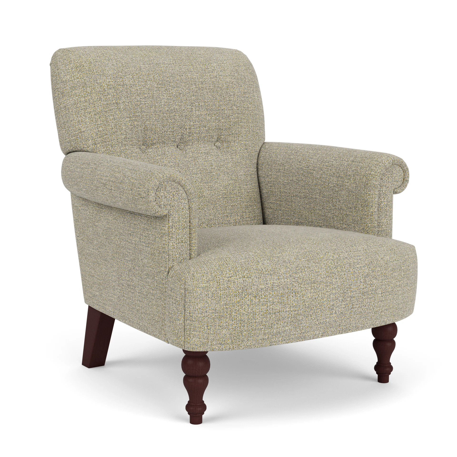 Harriet Armchair in Aquaclean Oxford - Lichen with Light legs