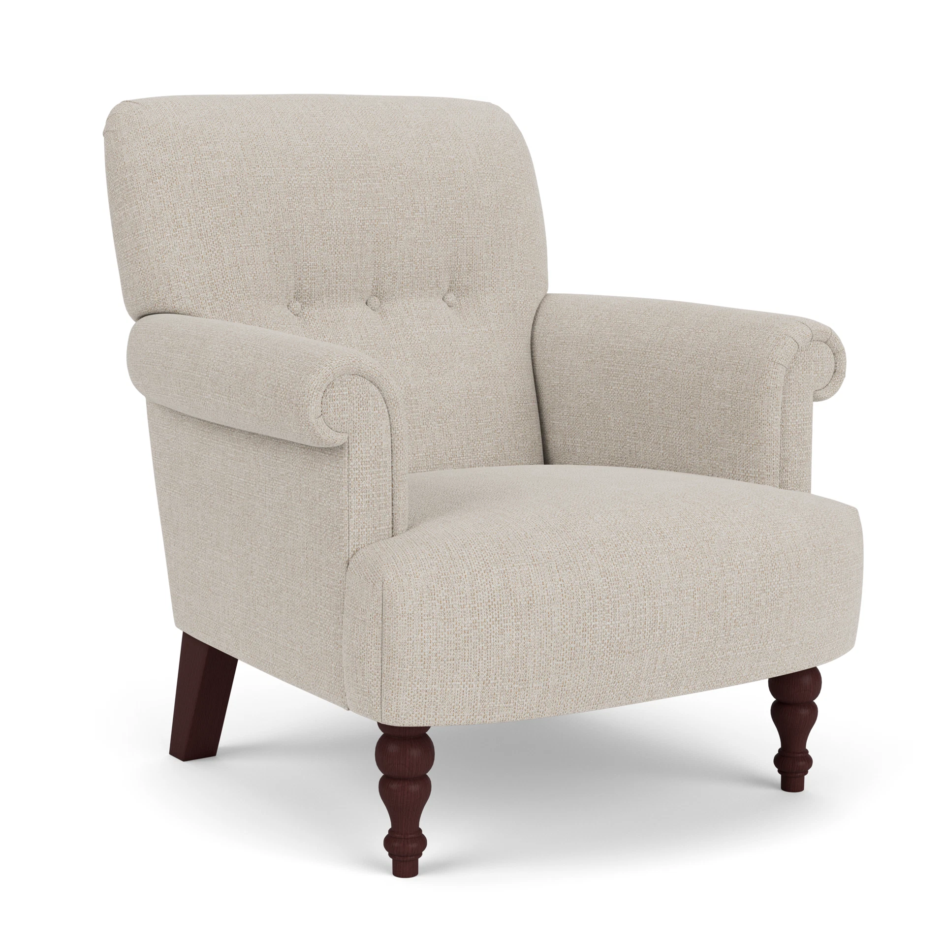 Harriet Armchair in Aquaclean Oxford - Natural with Light legs