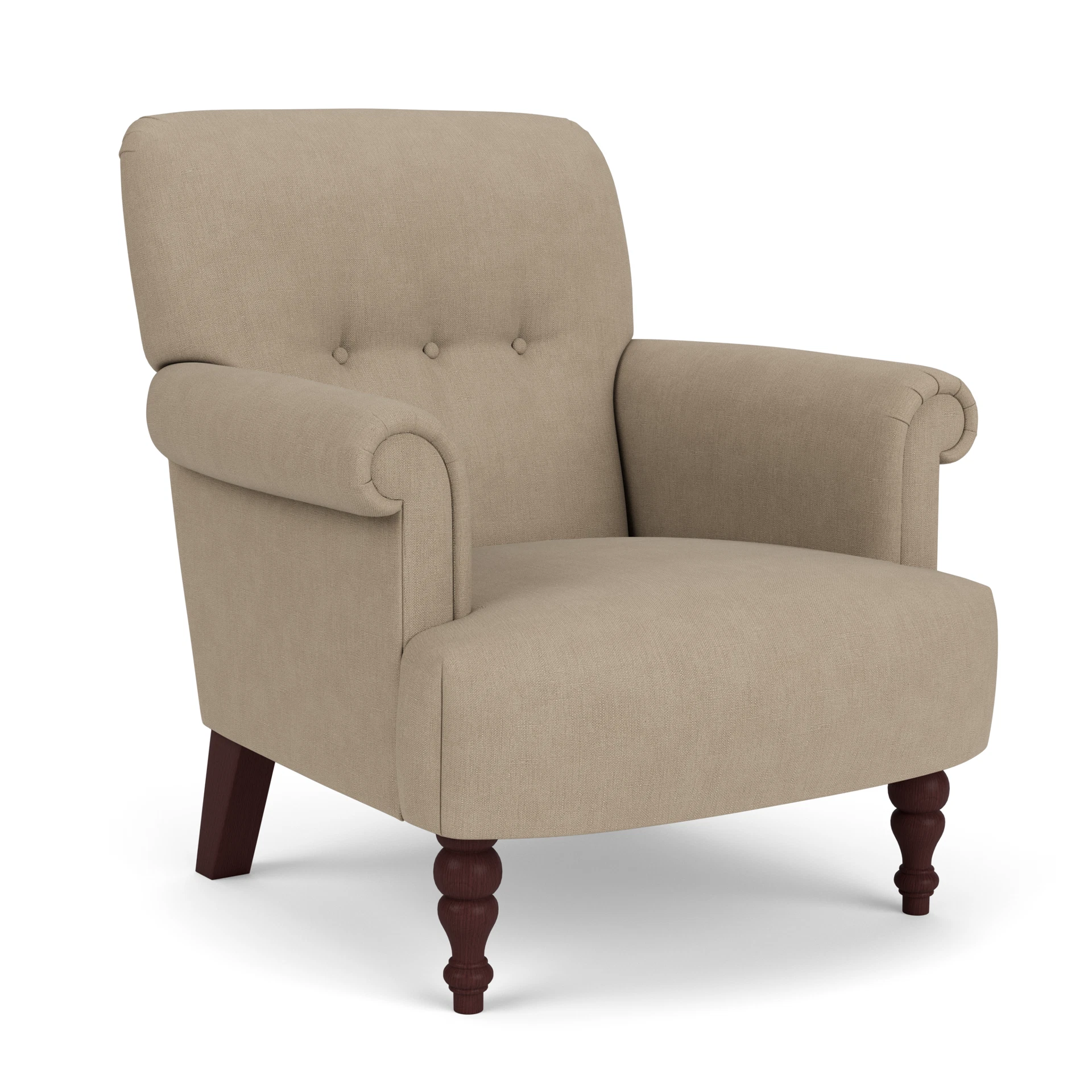 Harriet Armchair in House Linen Mix - Natural with Light legs