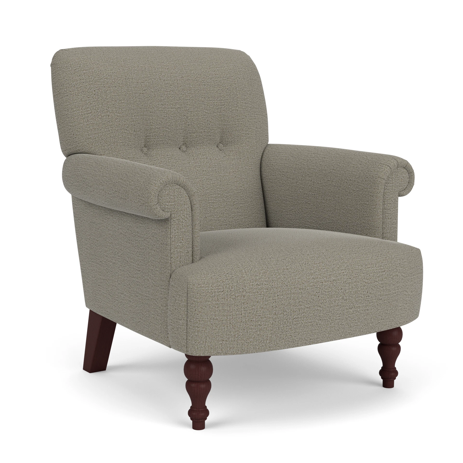Harriet Armchair in Rustic Weave - Flax with Light legs