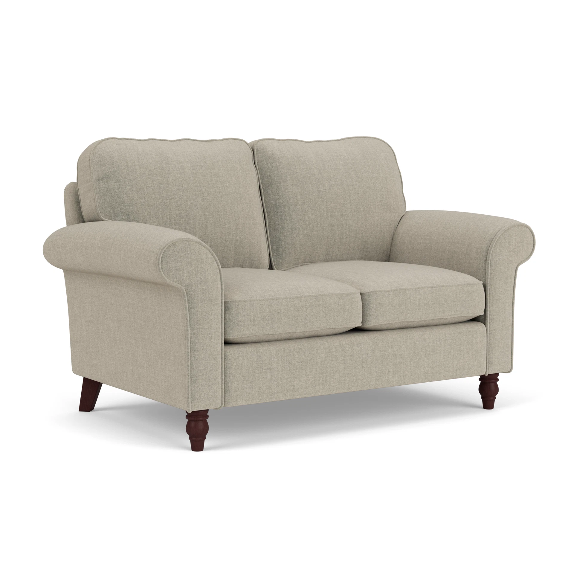 Hurley 2 Seater Sofa in Eco Chenille - Natural with Light legs