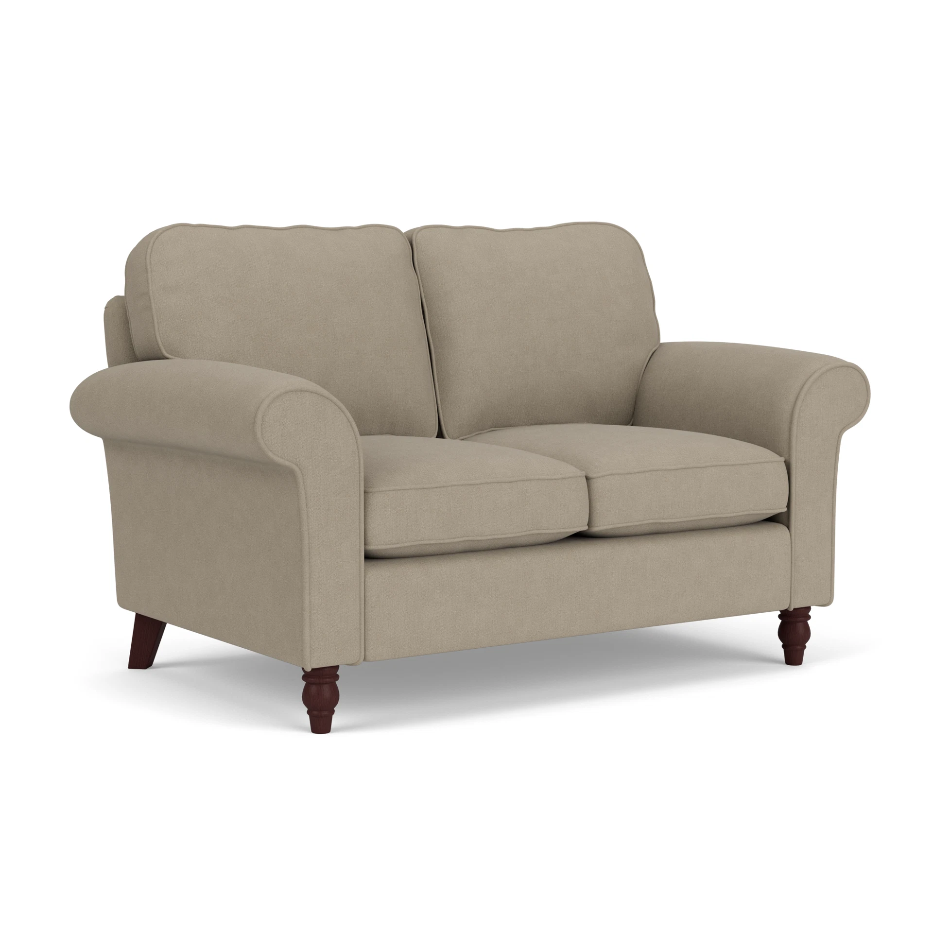 Hurley 2 Seater Sofa in House Linen Mix - Dove Grey with Light legs