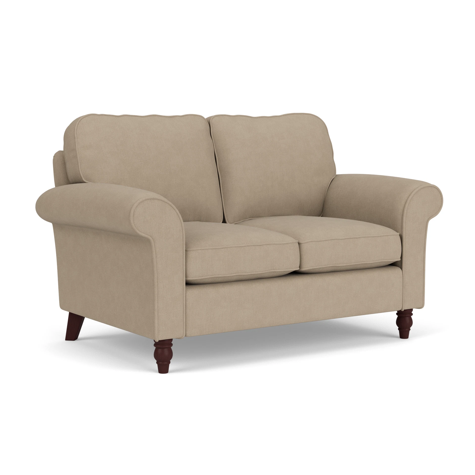 Hurley 2 Seater Sofa in House Linen Mix - Natural with Light legs