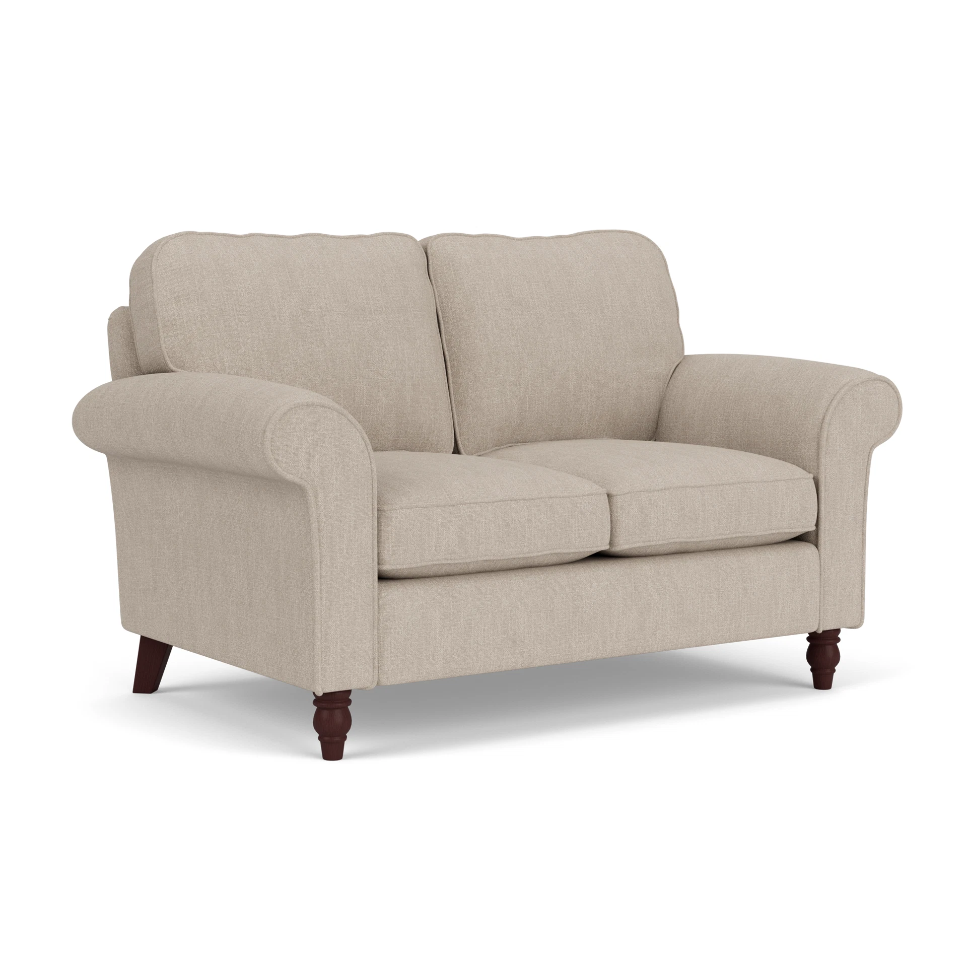 Hurley 2 Seater Sofa in Luxury Italian Linen - Natural with Light legs