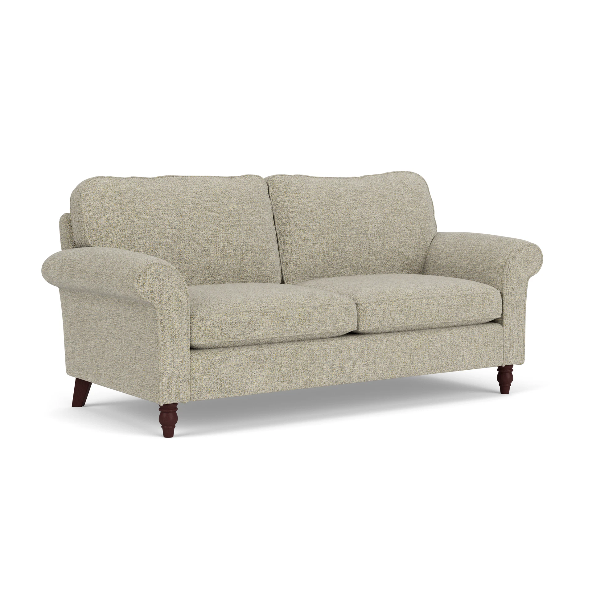 Hurley 3 Seater Sofa in Aquaclean Oxford - Lichen with Light legs