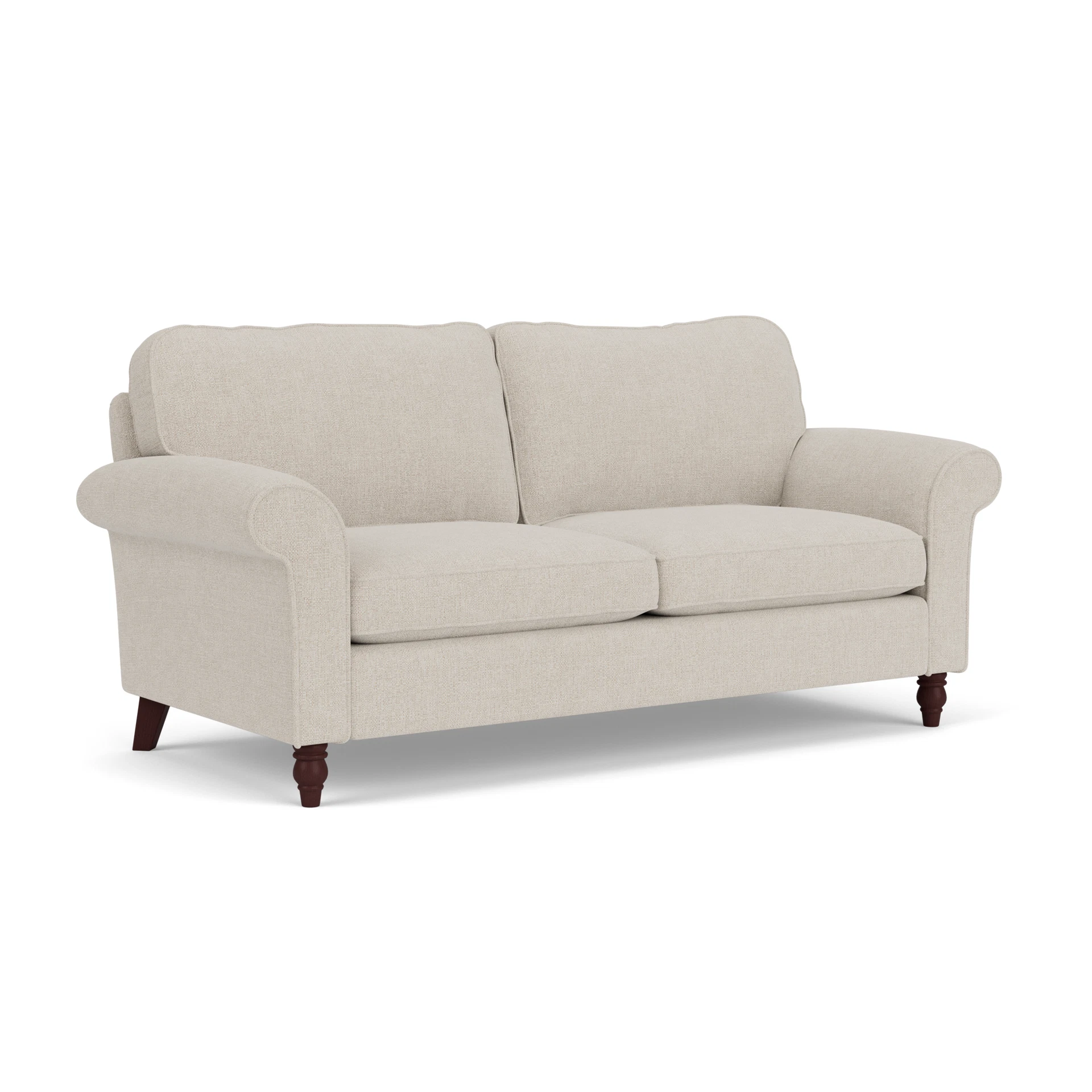 Hurley 3 Seater Sofa in Aquaclean Oxford - Natural with Light legs