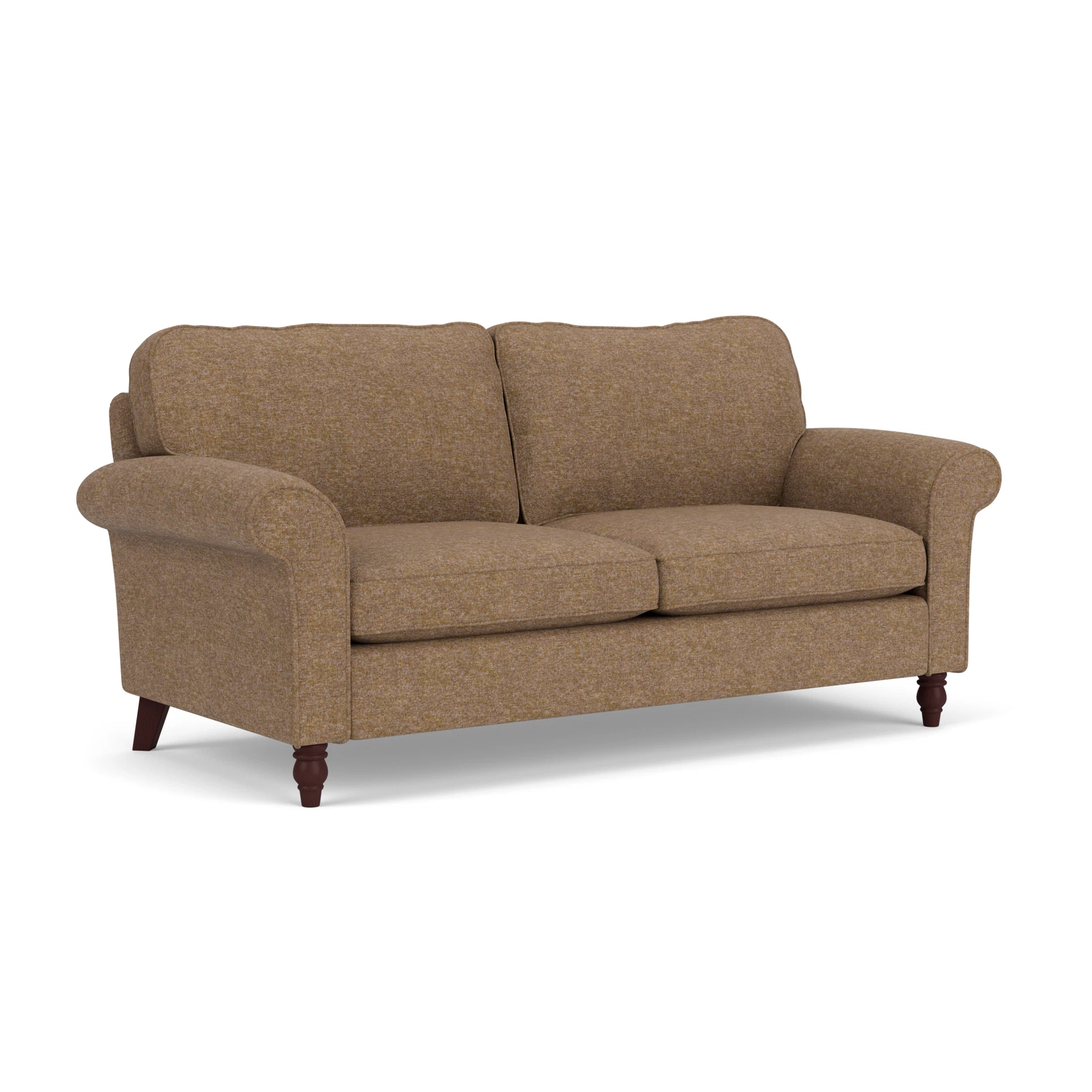 Hurley 3 Seater Sofa in Aquaclean Oxford - Spice with Light legs