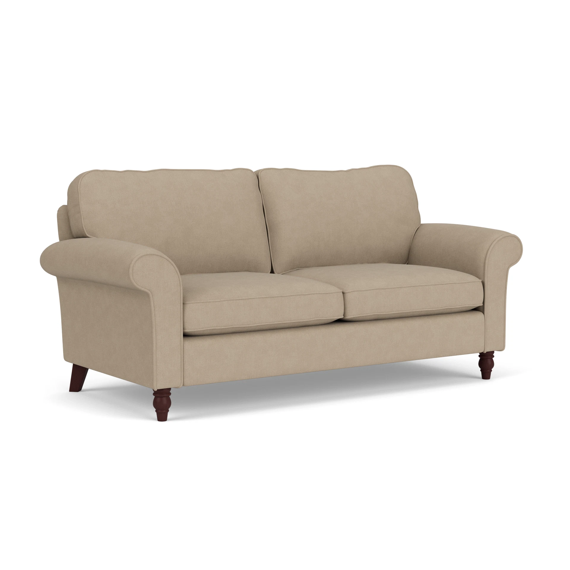 Hurley 3 Seater Sofa in House Linen Mix - Natural with Light legs