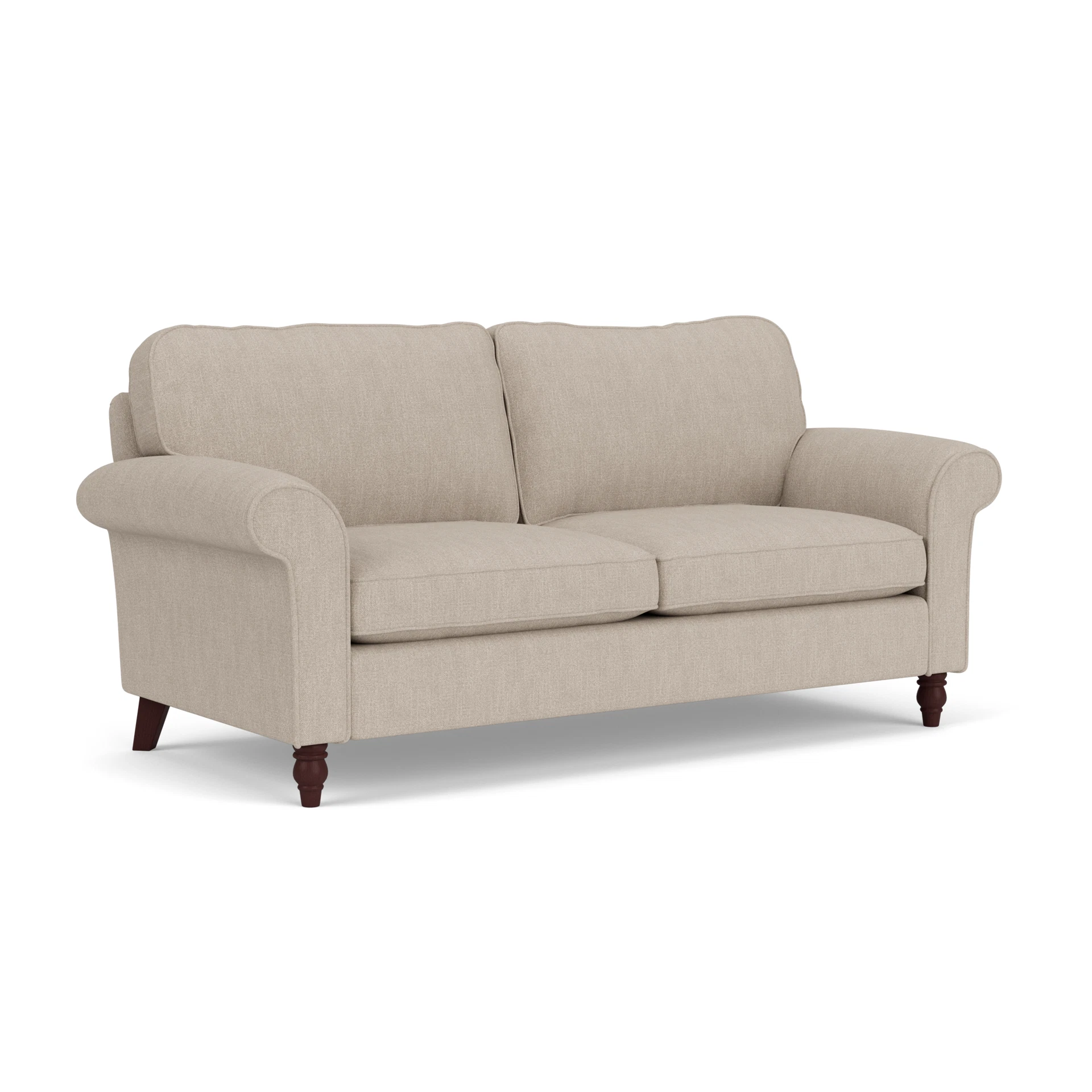 Hurley 3 Seater Sofa in Luxury Italian Linen - Natural with Light legs