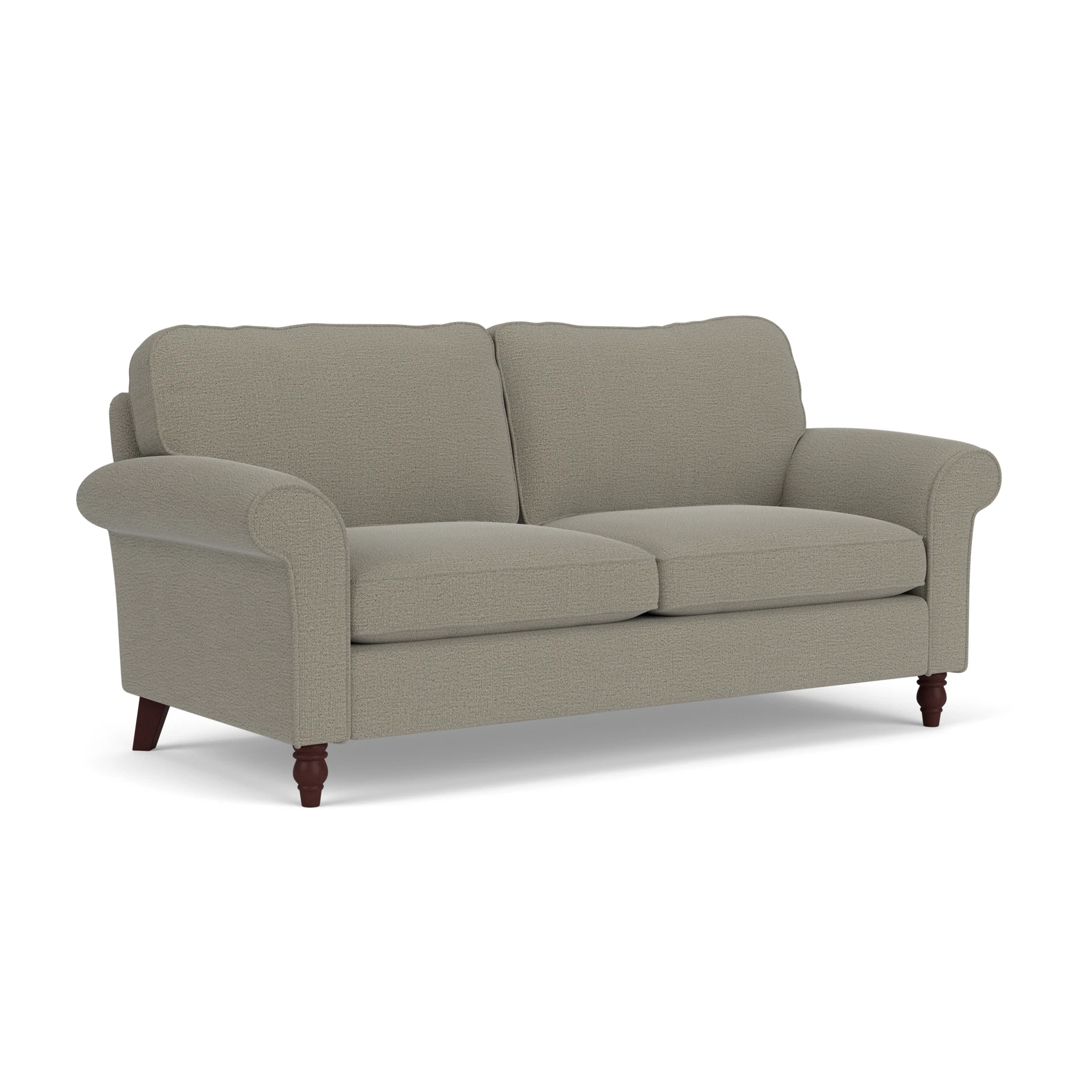 Hurley 3 Seater Sofa in Rustic Weave - Flax with Light legs