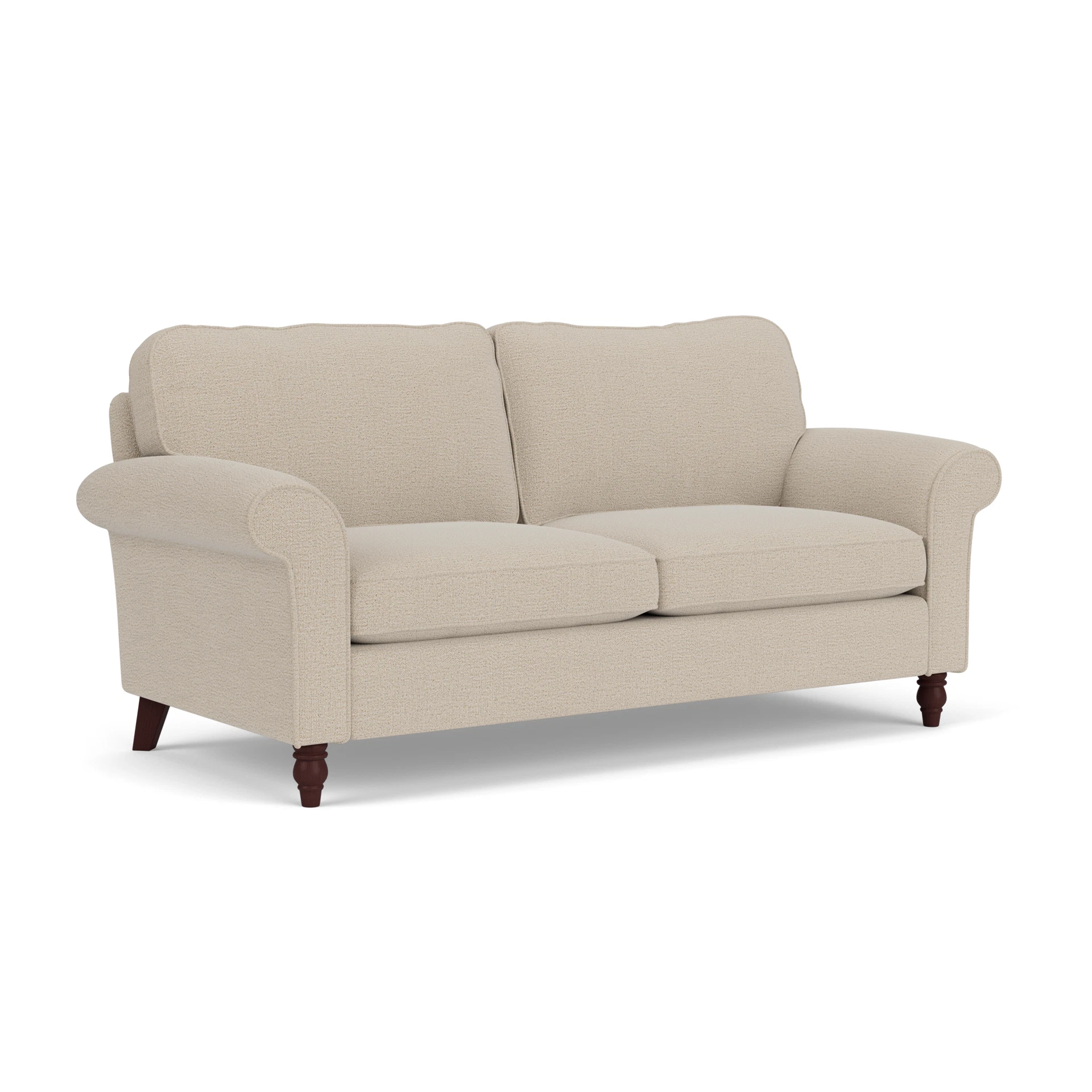 Hurley 3 Seater Sofa in Rustic Weave - Natural with Light legs
