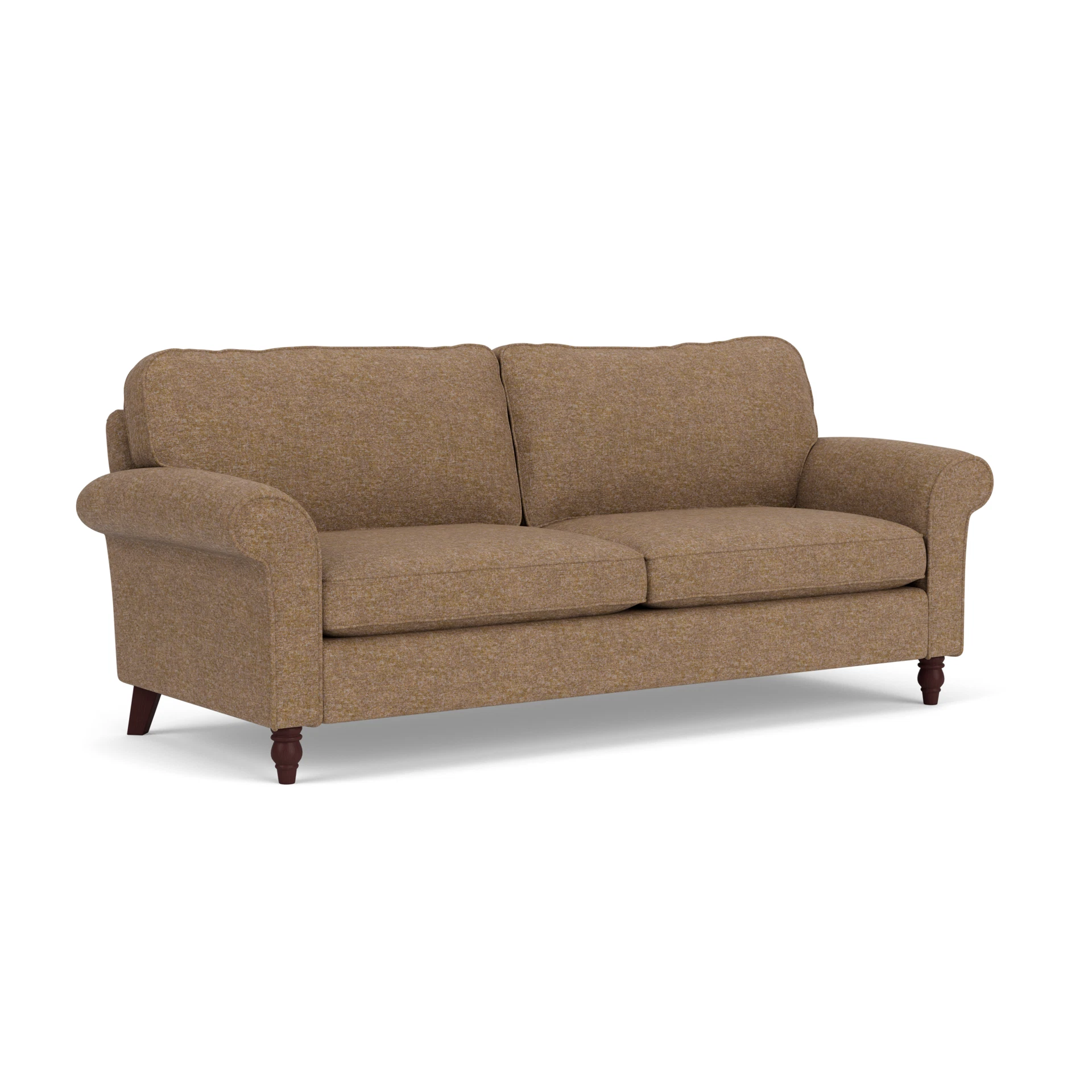 Hurley 4 Seater Sofa in Aquaclean Oxford - Spice with Light legs