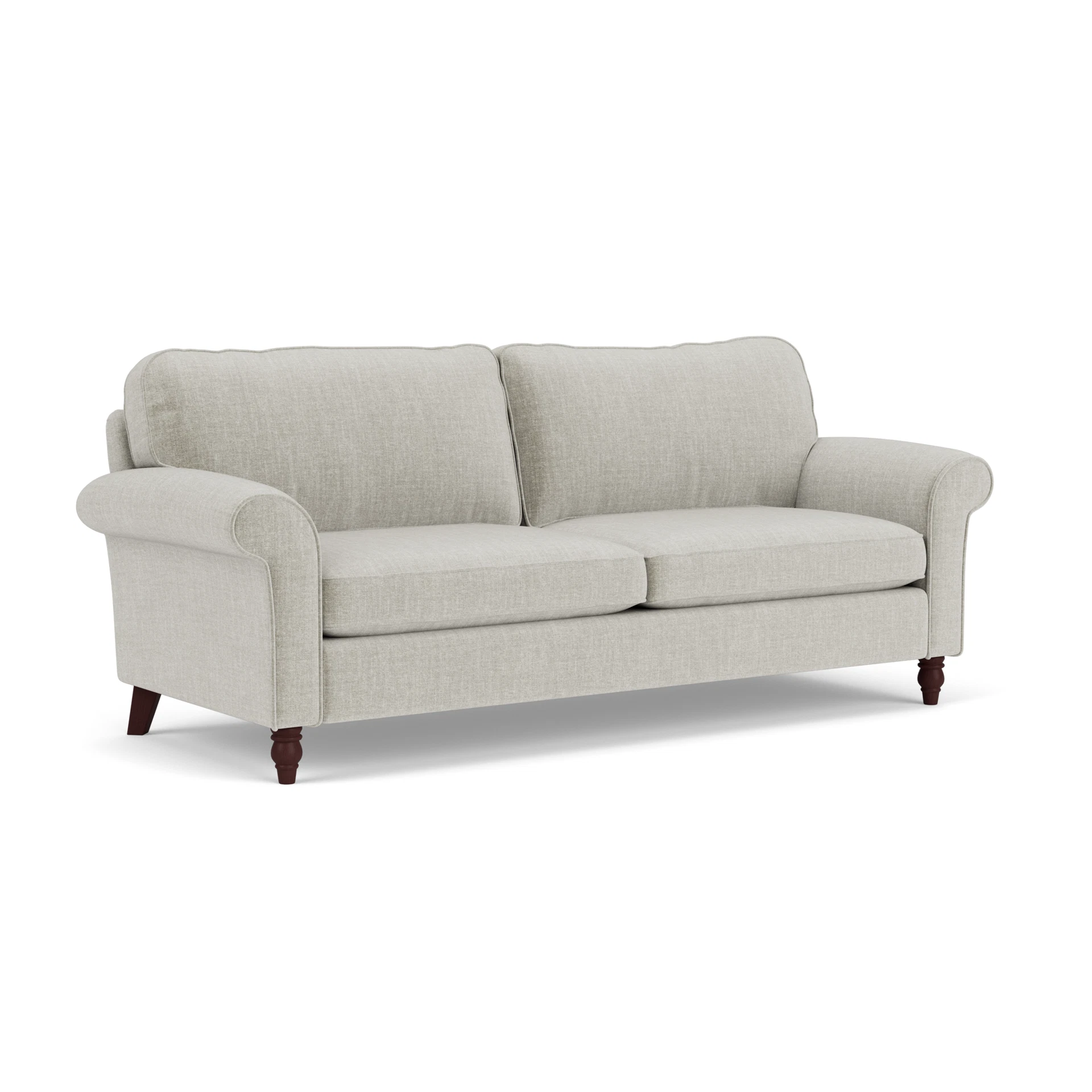 Hurley 4 Seater Sofa in Eco Chenille - Grey Mist with Light legs