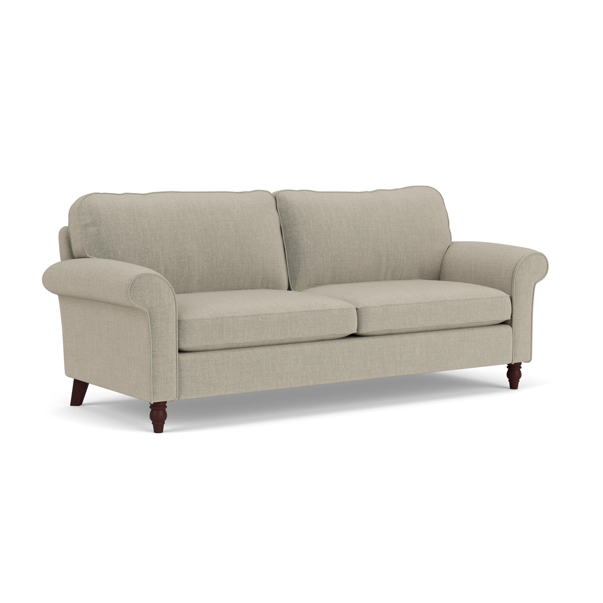 Hurley 4 Seater Sofa in Eco Chenille - Natural with Light legs
