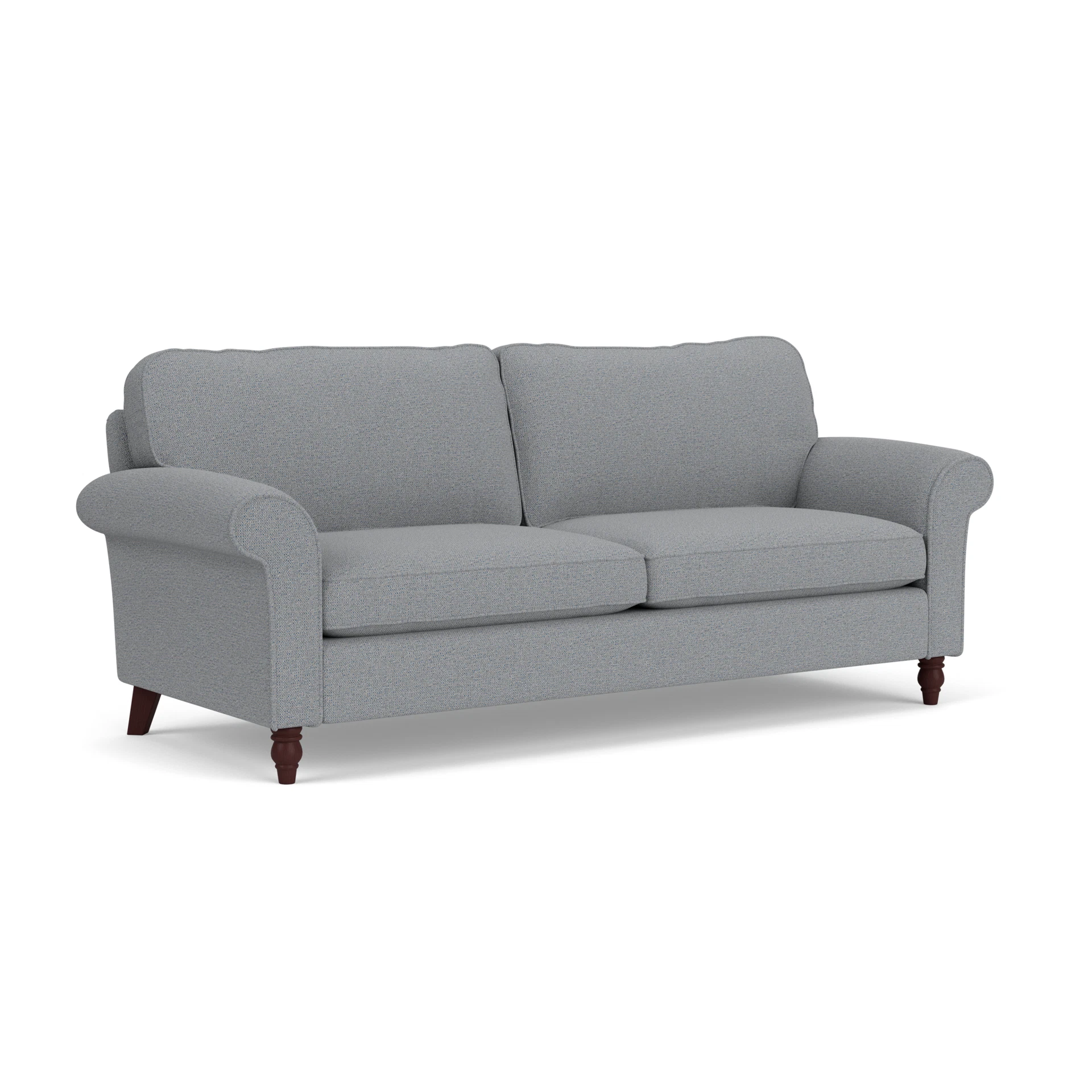 Hurley 4 Seater Sofa in House Weave - Blue Marl with Light legs