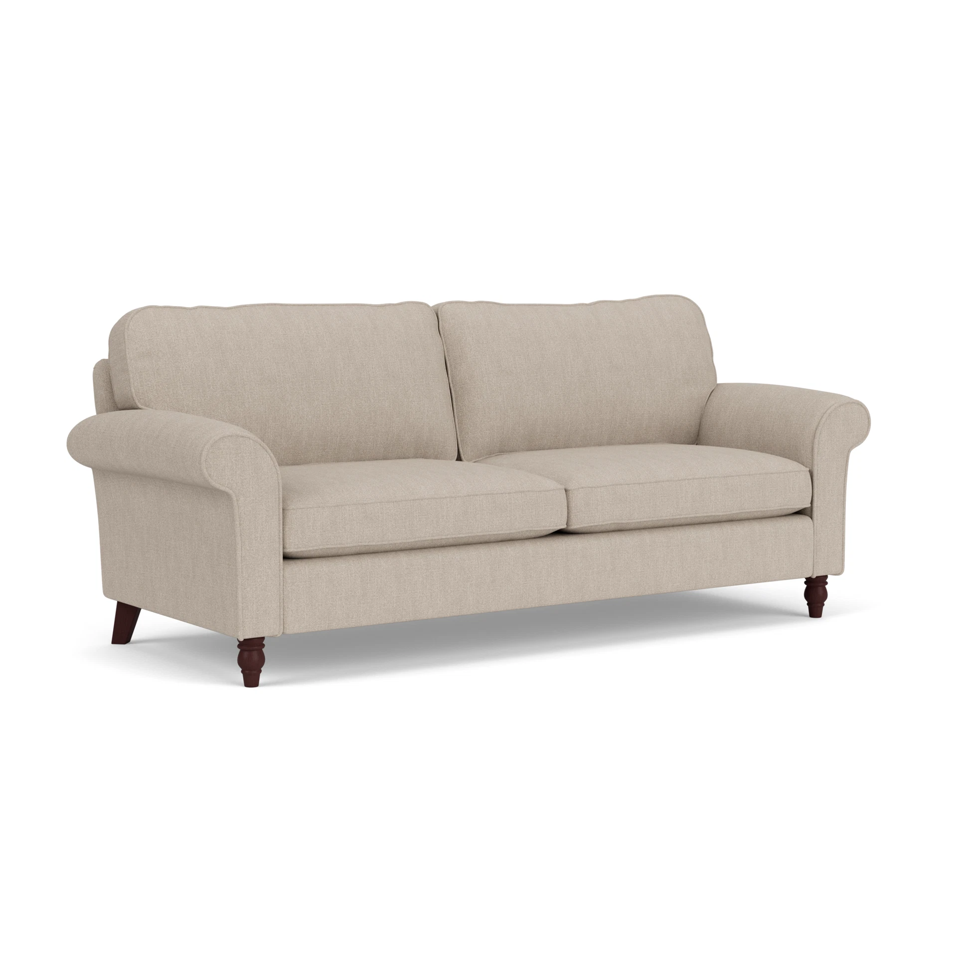 Hurley 4 Seater Sofa in Luxury Italian Linen - Natural with Light legs