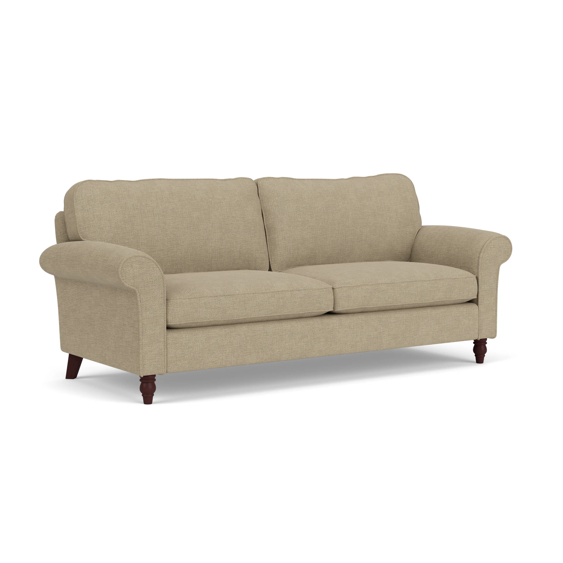 Hurley 4 Seater Sofa in Rustic Weave - Apple with Light legs
