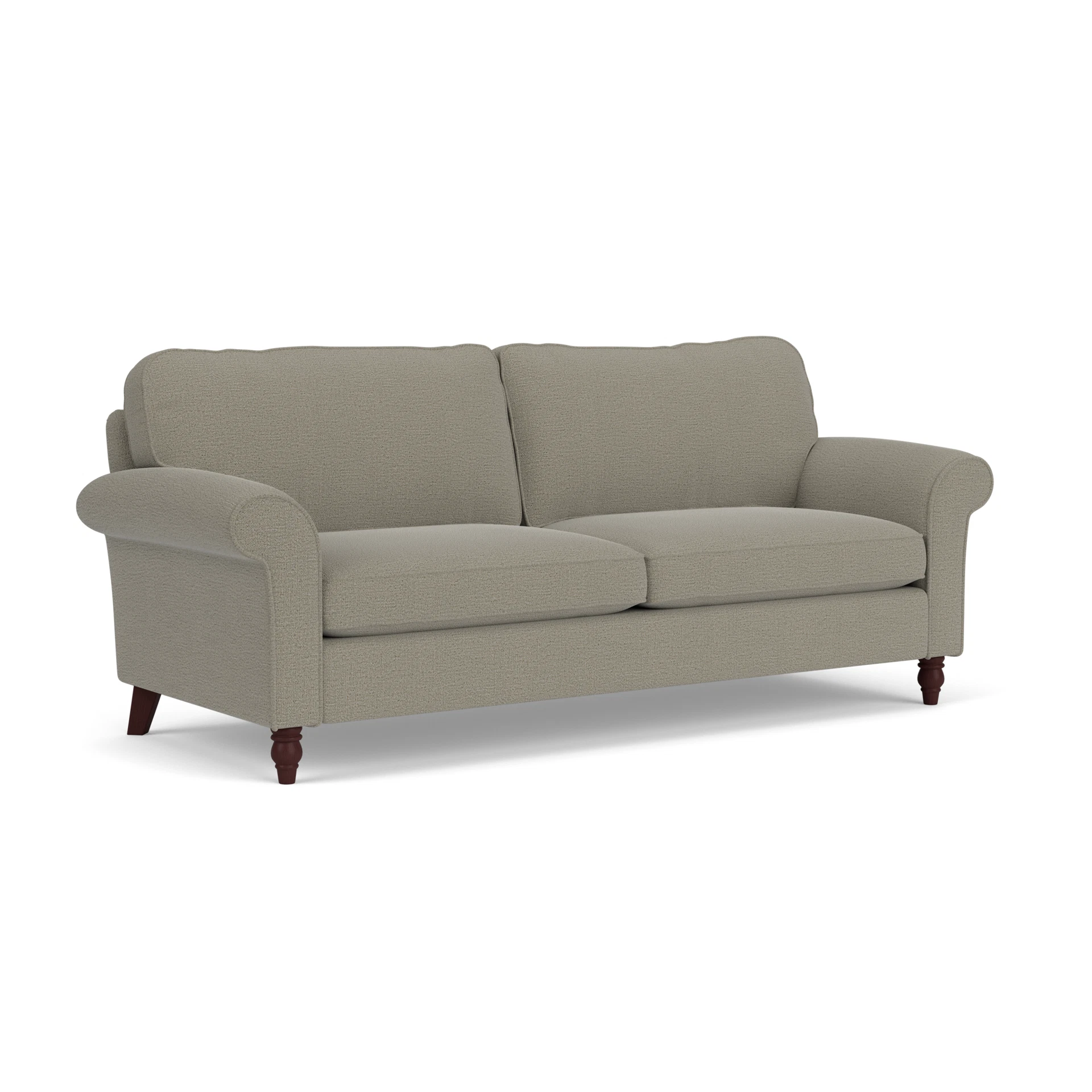 Hurley 4 Seater Sofa in Rustic Weave - Flax with Light legs