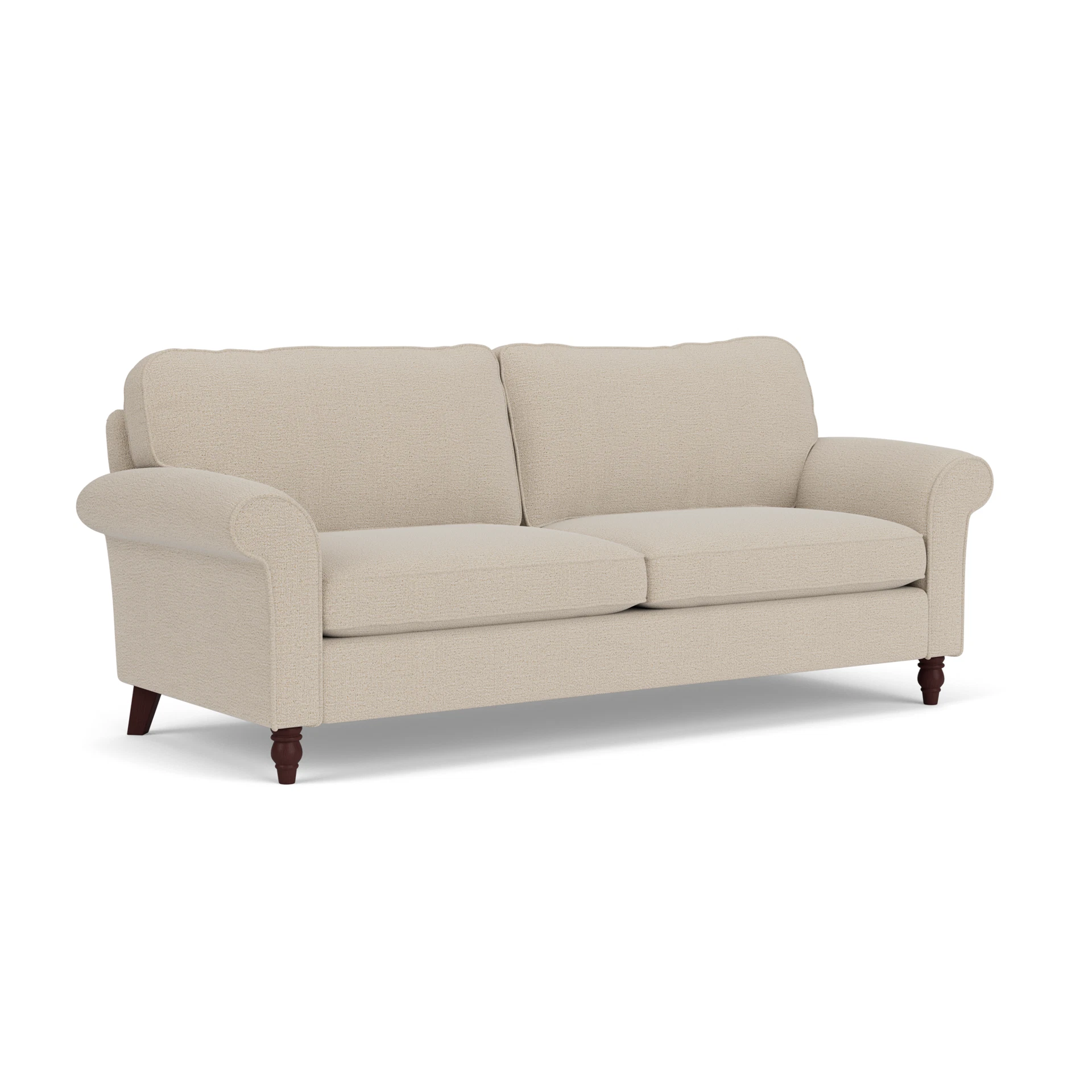Hurley 4 Seater Sofa in Rustic Weave - Natural with Light legs