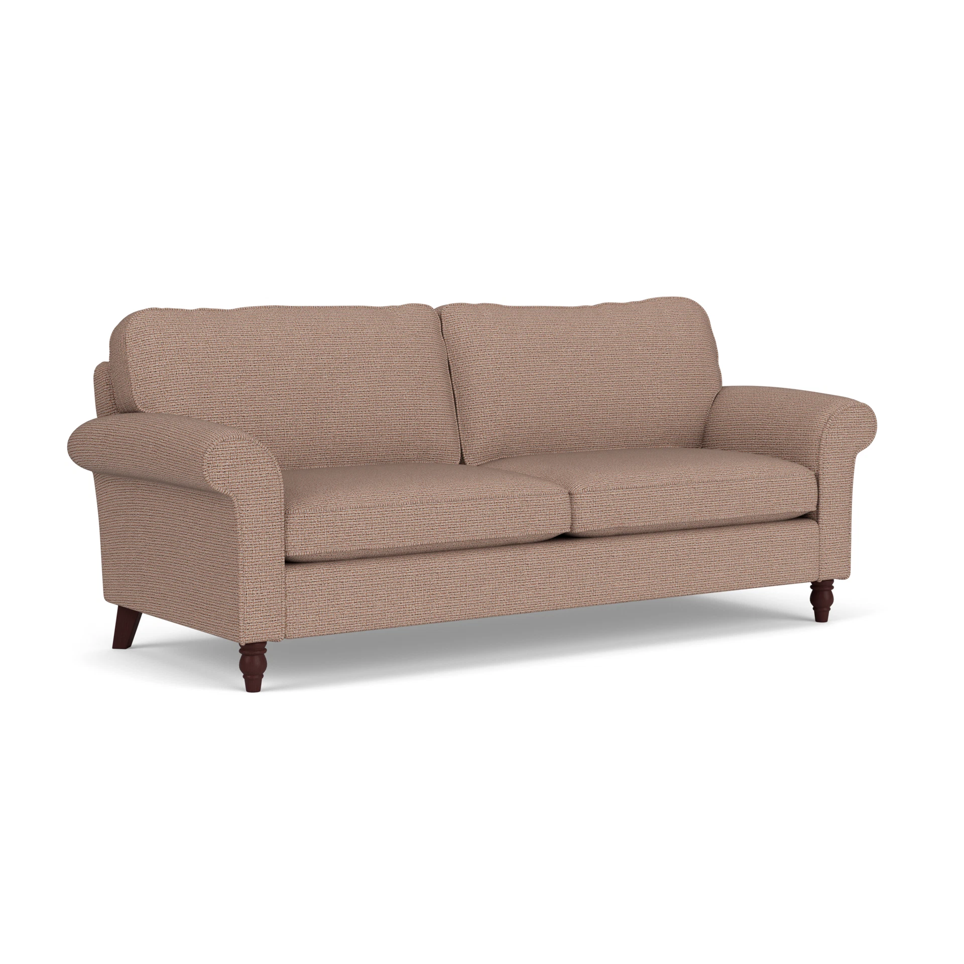 Hurley 4 Seater Sofa in Textured Weave - Autumn Mix with Light legs