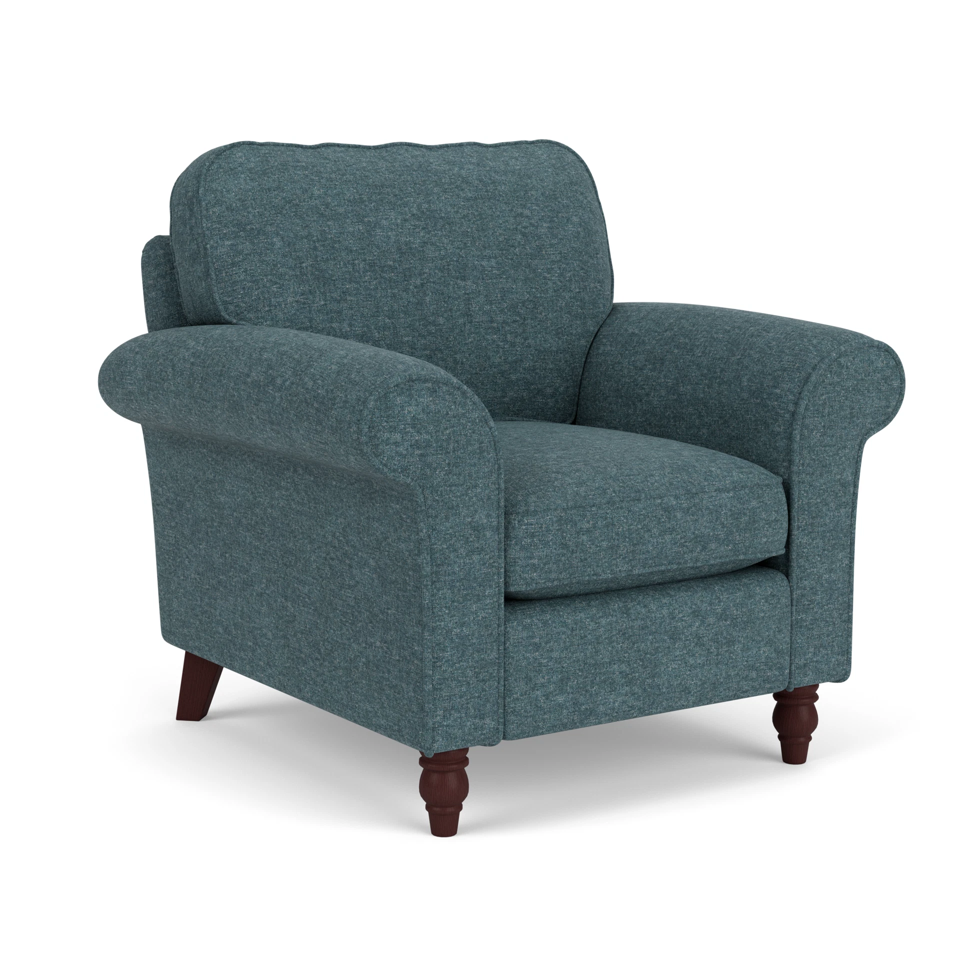 Hurley Armchair in Aquaclean Oxford - Lake Marl with Light legs