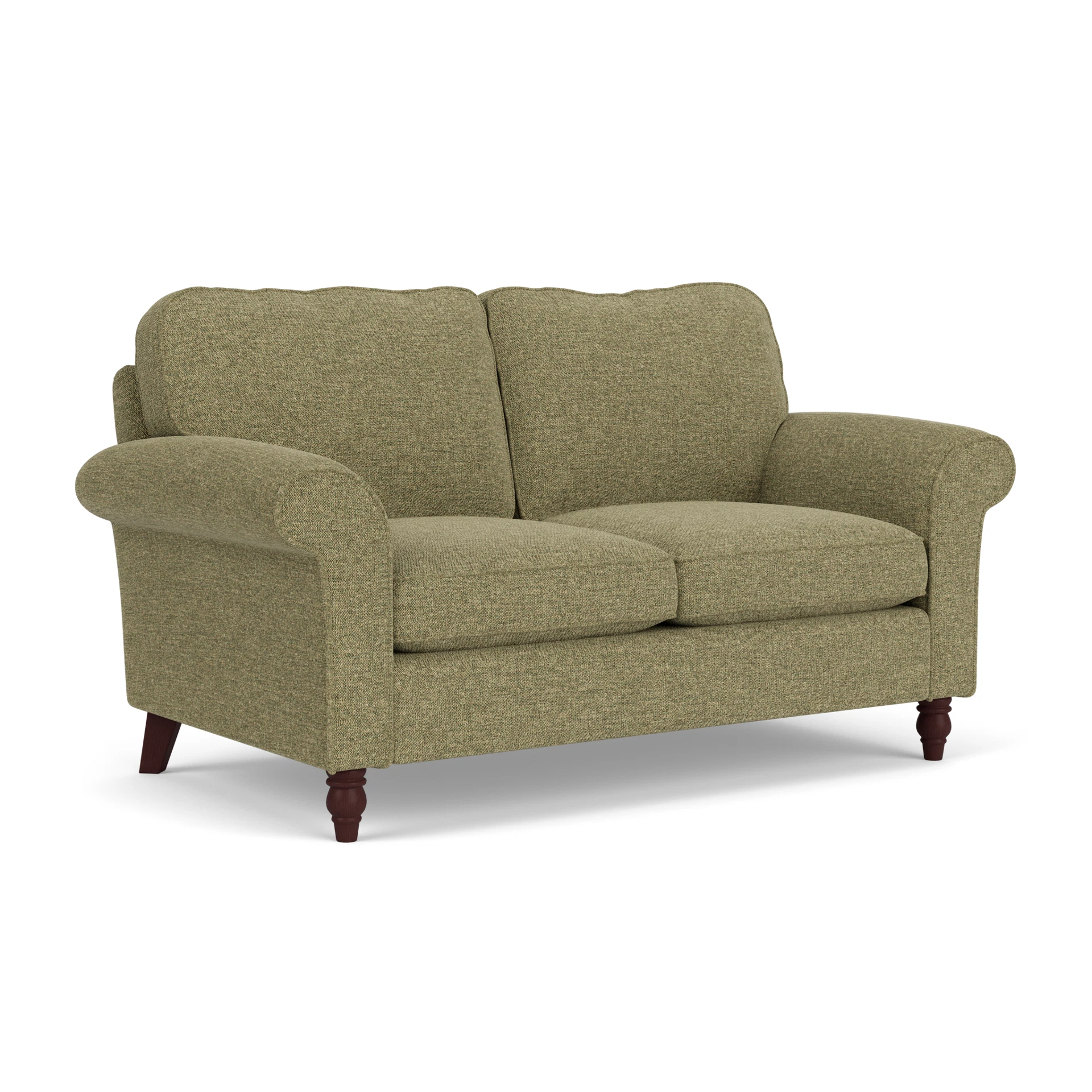 Hurley Large 2 Seater Sofa in Aquaclean Oxford - Sage with Light legs